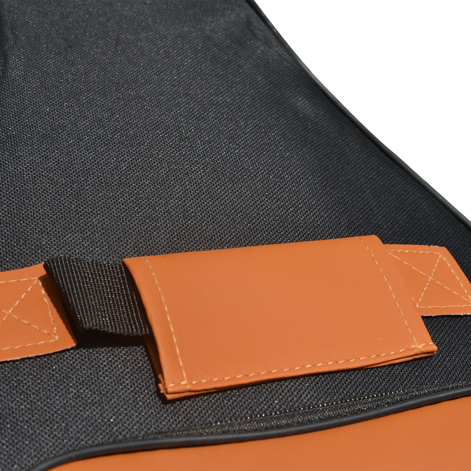 Bolsa para bajo de 6 mm, acolchada, correa para el cuello y bolsillos, funda suave para bajo eléctrico, naranja y negro, bolsa para guitarra que se abre desde la parte superior hasta la parte