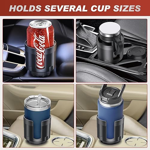 Miniatura 7 de Frokom Expansor de portavasos para automóvil, adaptador de expansor de portavasos de automóvil mejorado con base ajustable desplazada, se adapta a