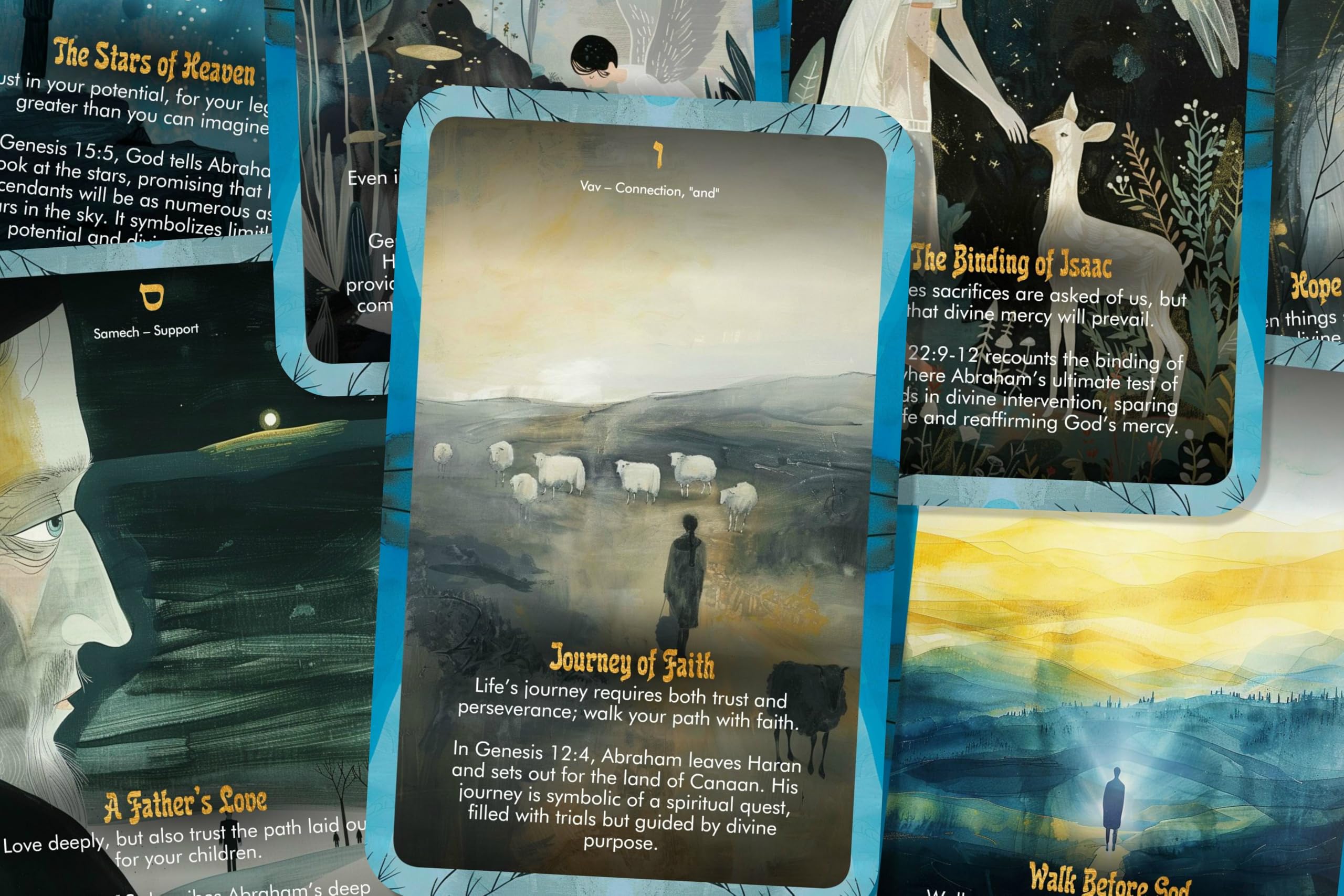 Ibiza Tarot The Oracle of Abraham - Father of The Jewish People - Oracle - Divination Tools - Kabbalah Letters - Jewish Wisdom Cards