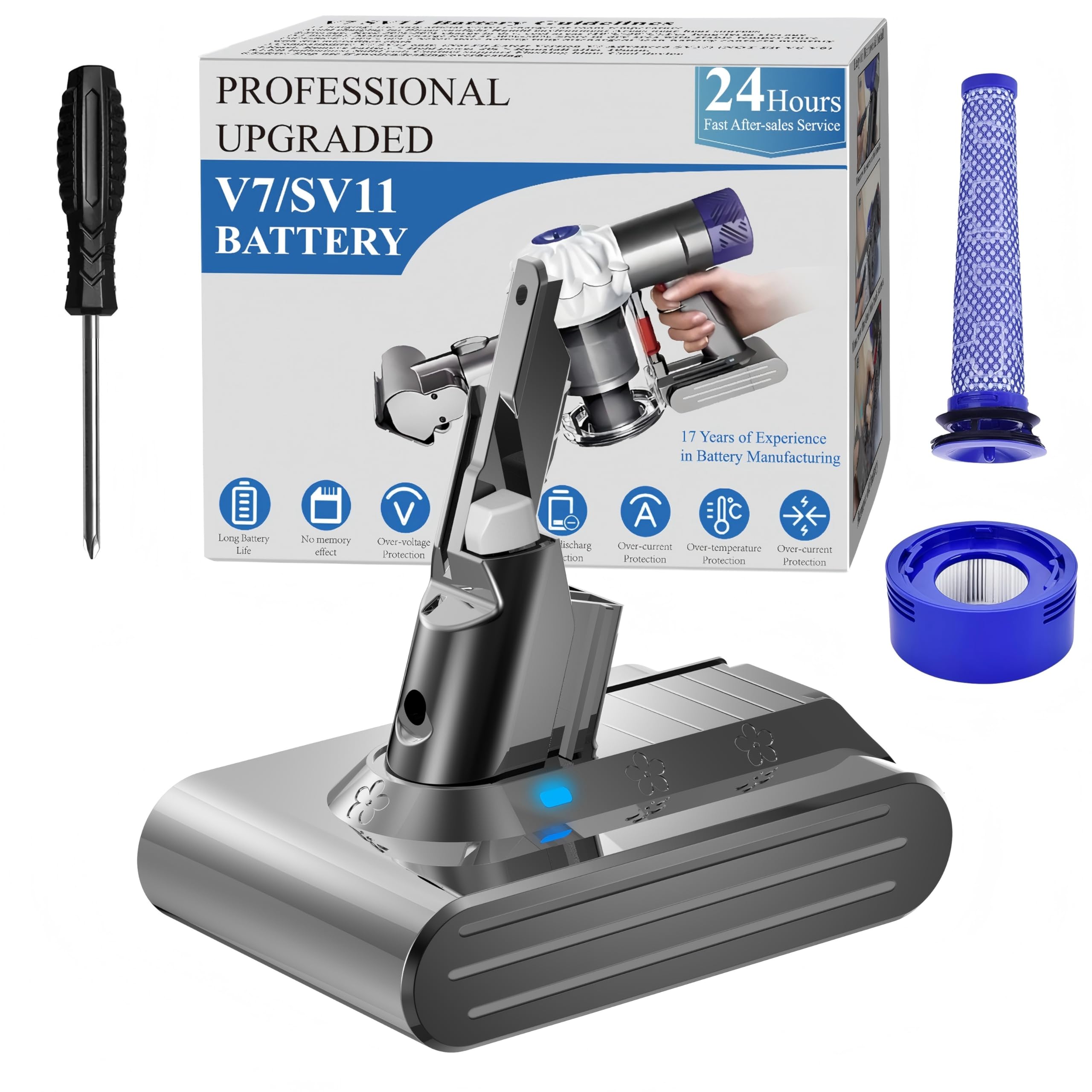 DTK Professsional Replacement for DySon V7 Battery SV11