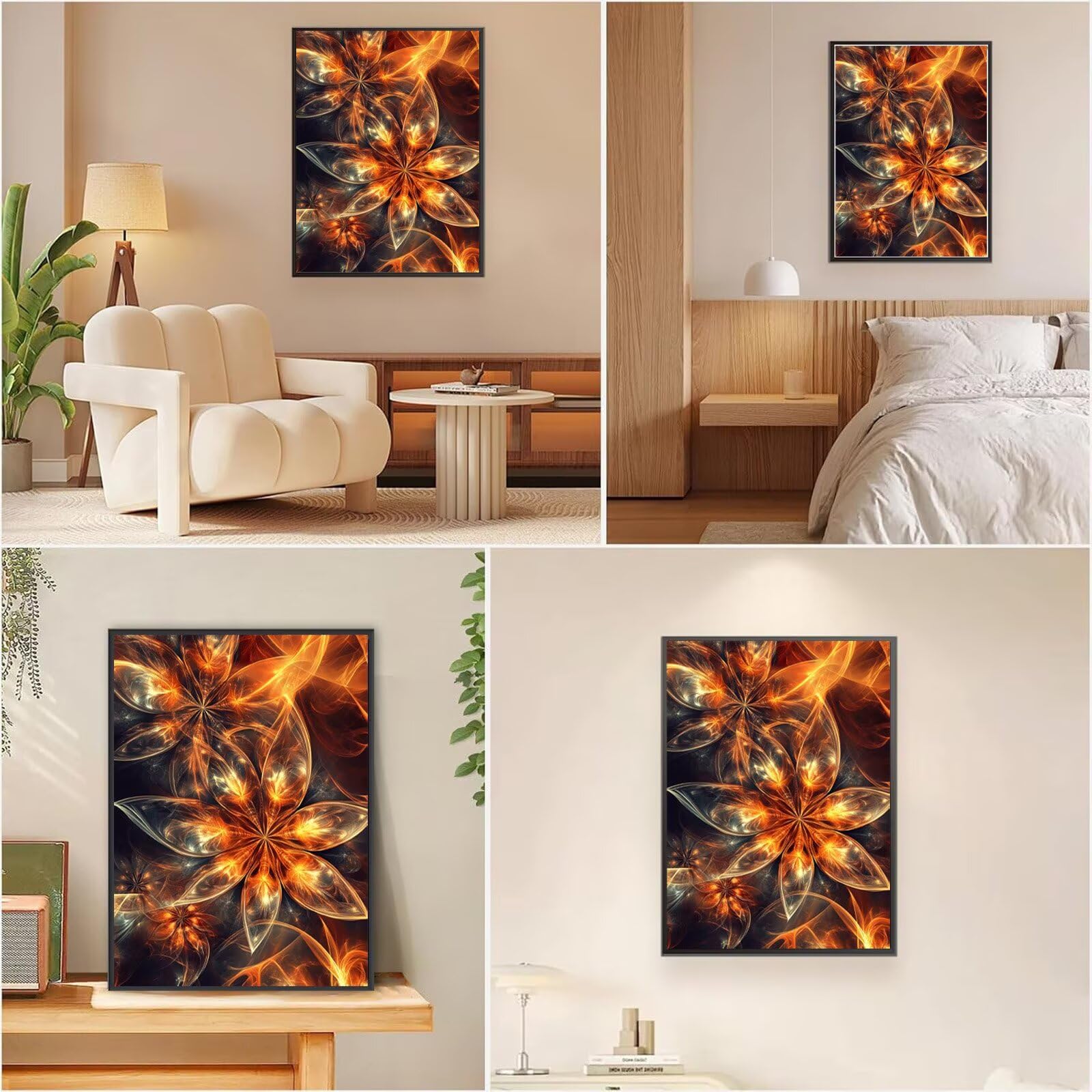 Diamond Painting Erwachsene Blumen 5D Diamond Painting Traum Muster DIY Set Erwachsene Anfänger, Vollbohrer Diamanten Malerei Kreuzstich Bastelset für Zimmer Wand Deko Schlafzimmer 90x120cm, Model695
