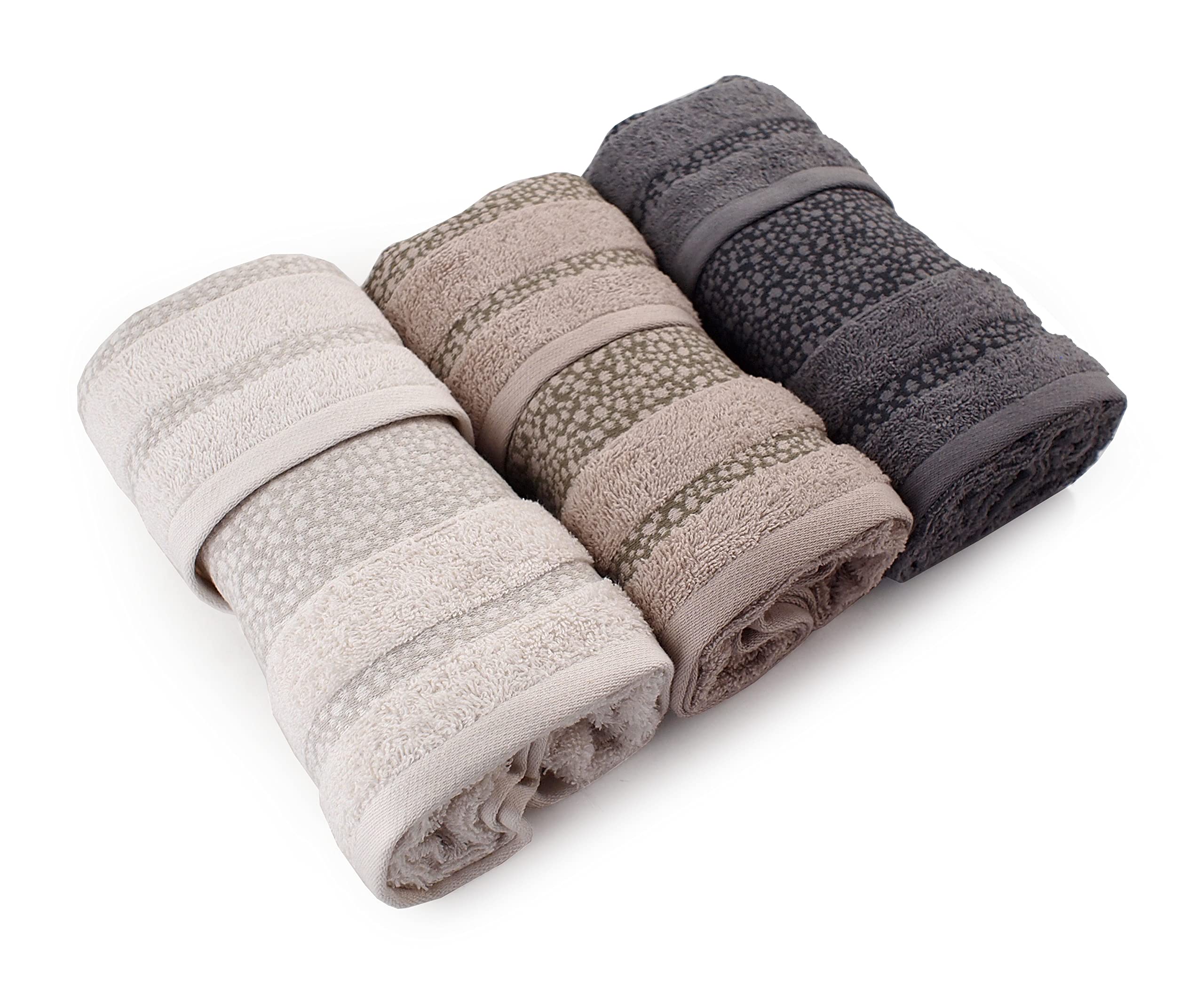 Set asciugamani 3 OSPITI e 3 MEDIE con bordo jacquard di Besana Boutique + tavoletta profumo biancheria per armadi by (FOTO 001 SMITH)