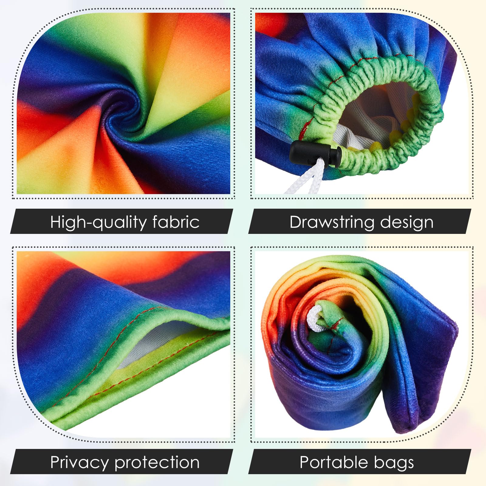 Amylove 9 Pcs Satin Game Toy Storage Bag Silk Drawstring Bags - View #8