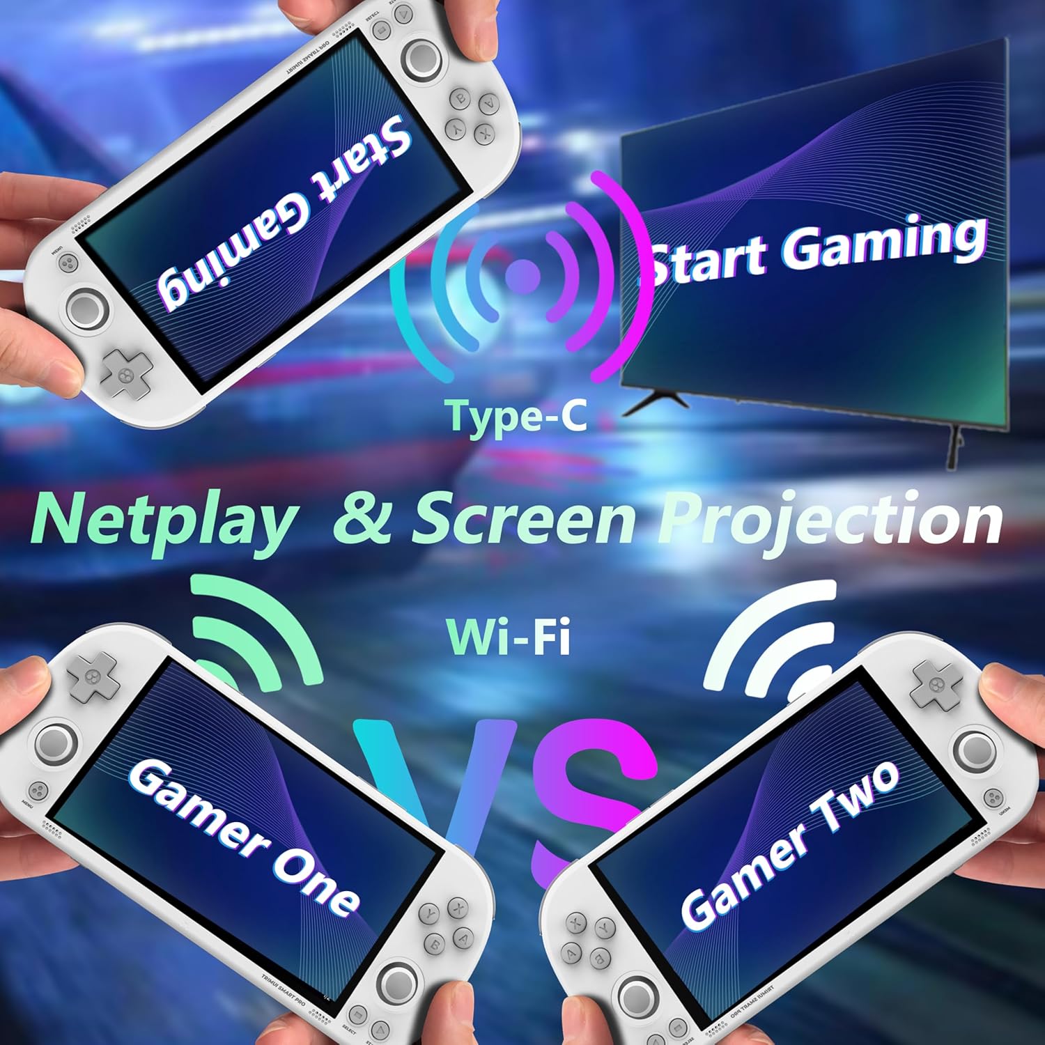 Trimui Smart Pro Handheld Game Console, Preinstalled Emulator Gaming System with 256GB TF Card - White [Linux]