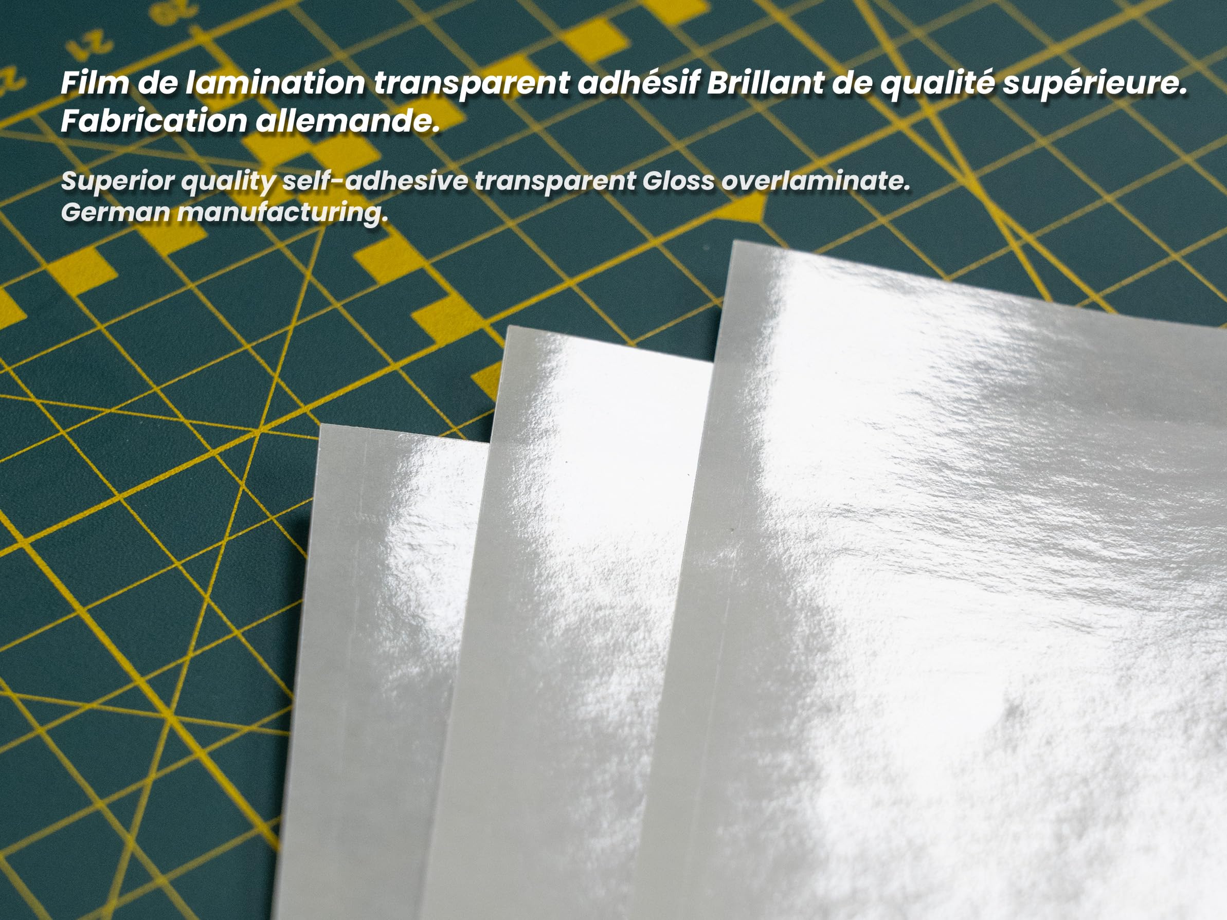 Fogli Laminazione A Freddo A4 - Pellicola Lucida Autoadesiva Per Adesivi E Foto, 25 Pezzi - Foto 8