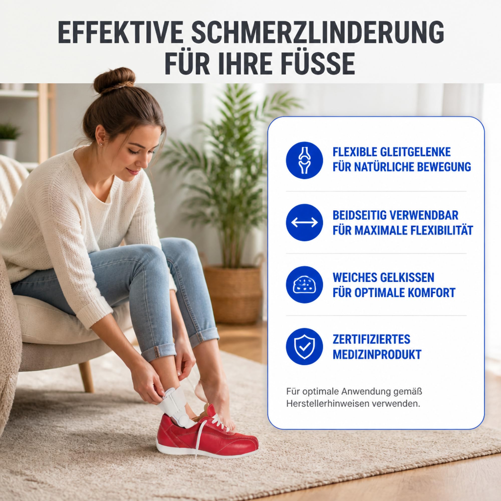 ATC Handels GmbH Hallufix Hallux Valgus Férula Classic – Corrección ortopédica del dedo gordo del dedo del pie – Soporte flexible para la articulación del dedo del pie (36-42 (M))