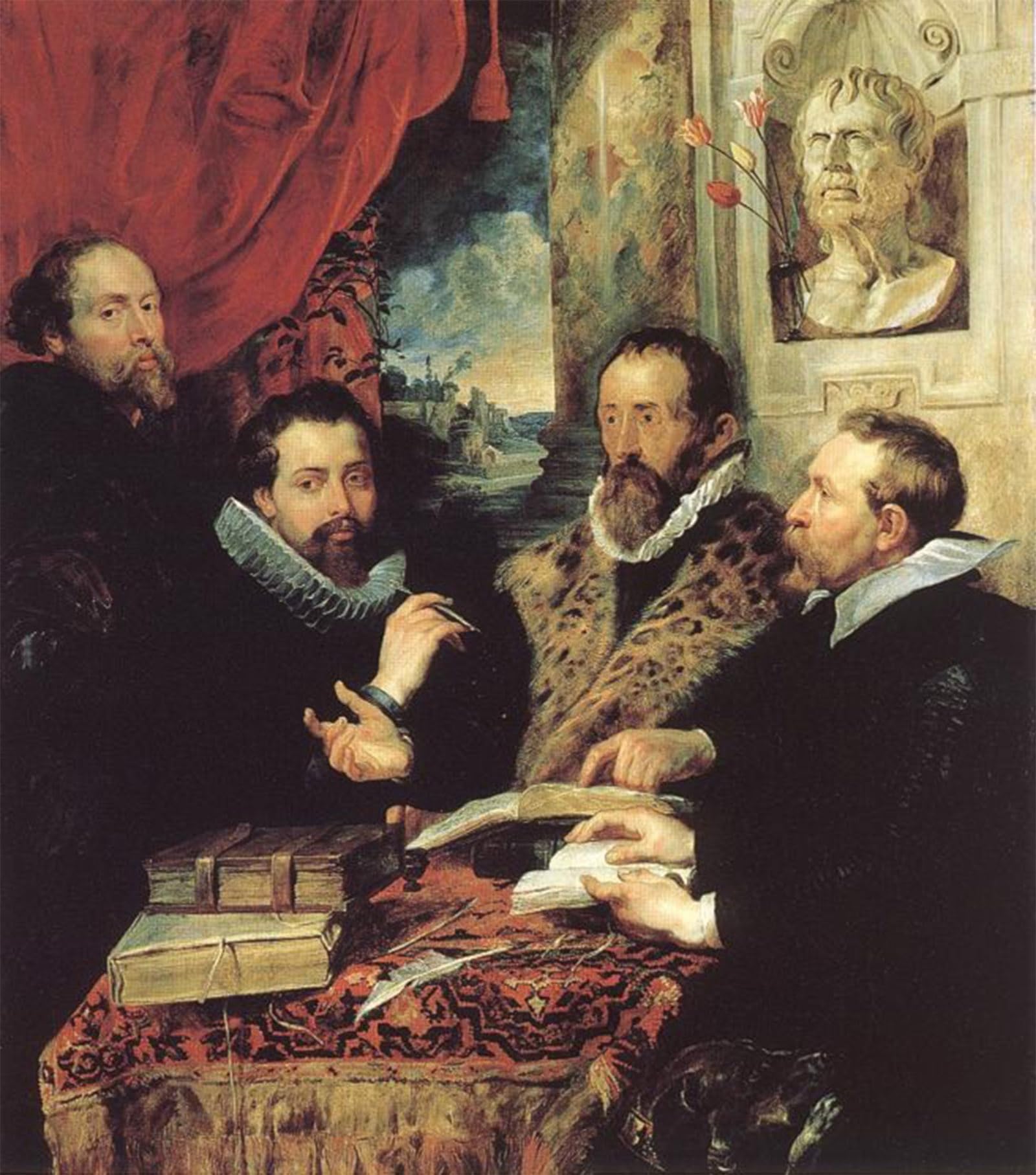 SERENDIPITP Vintage Picture Print on Canvas Wall Art Poster the Four Philosophers by Peter Paul Rubens Artwork Print Poster for Wall Decor 60x90cm