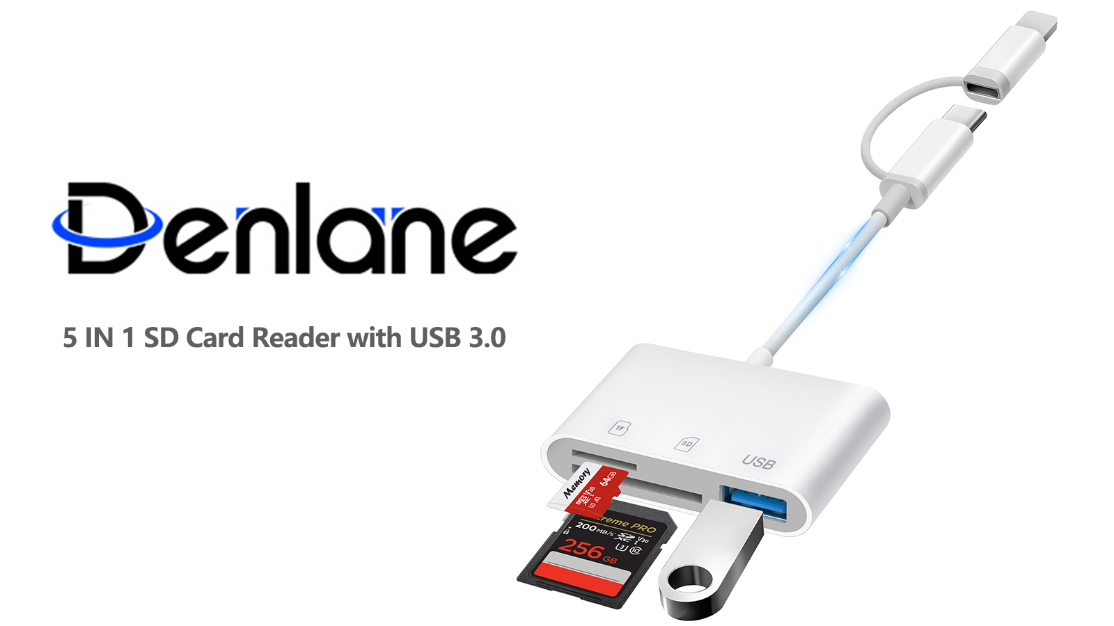 SD Card Reader For IPhone IPad, TYPE C+ Ligh-ning Three-in