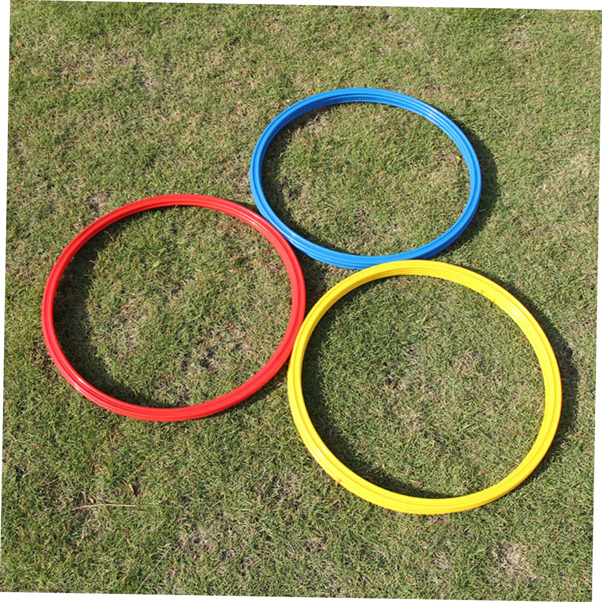 Happyyami Pace Training Circle Set 6pcs Soccer Agility Rings Abs Material for Football Soccer Basketball More Sports Random Color