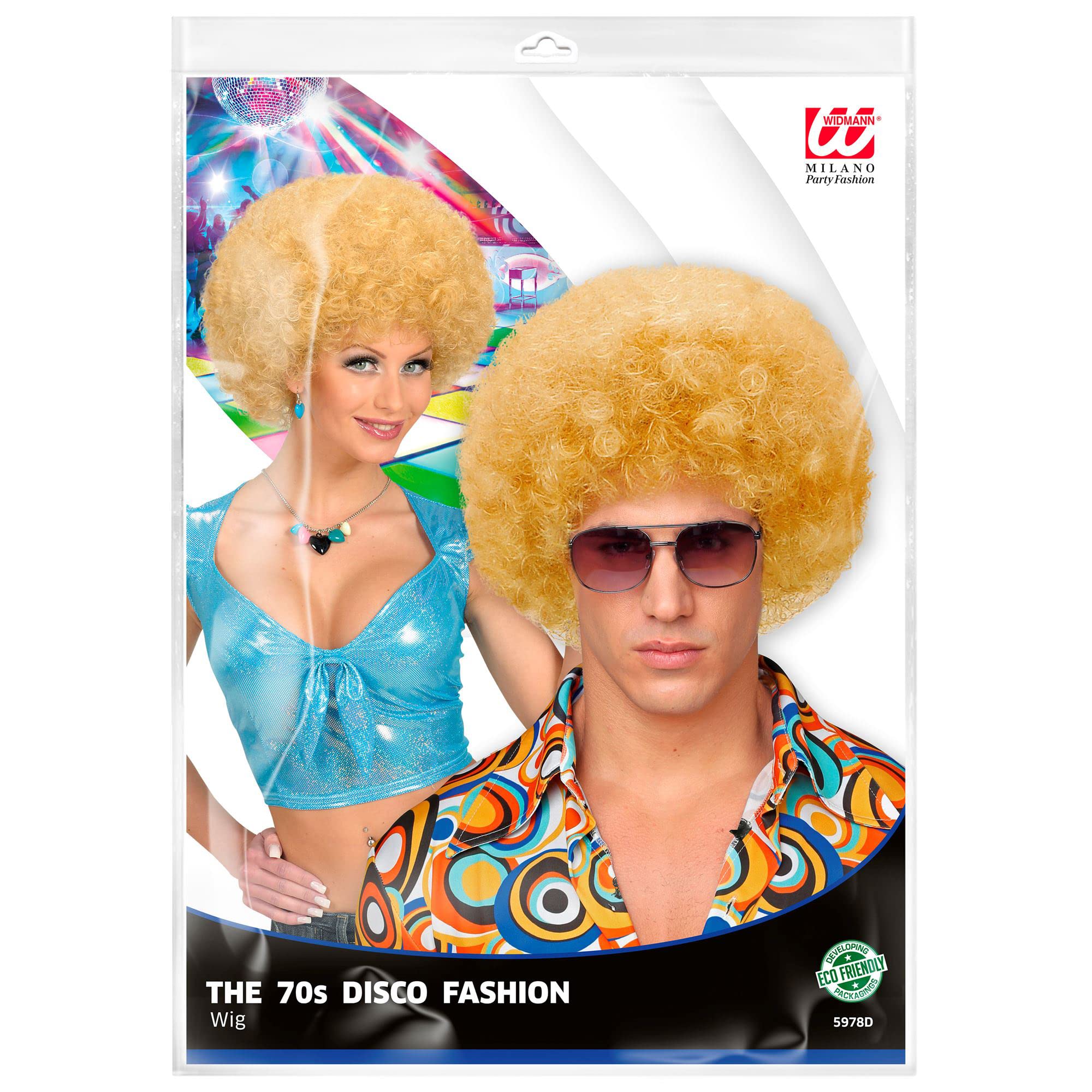 Parrucca Disco Anni '70 - Capelli Ricci Sintetici | Per Carnevale E Fancy Dress - Foto 13