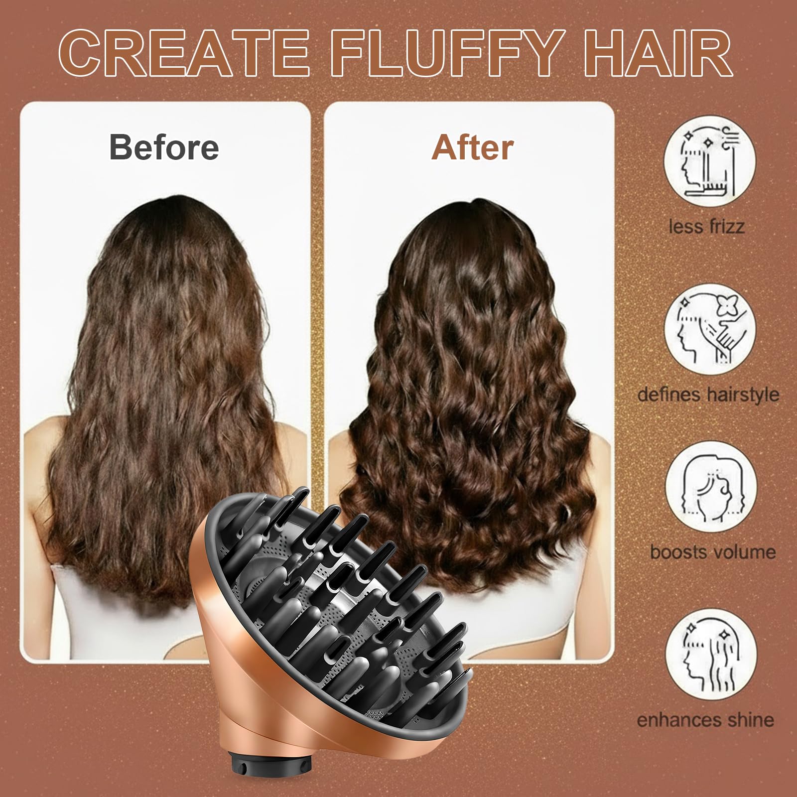 Diffusordüse für Dyson für Airwrap, Haartrockner Diffusor Aufsatz, Haarstyling Zubehör Kompatibel für Dyson für Airwrap Styler HS01 HS05