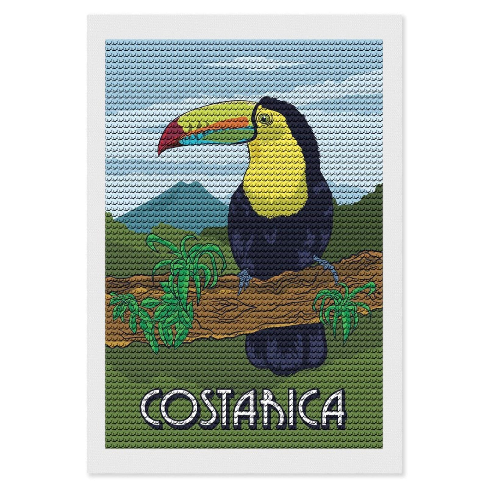 Junmoney Costa Rica Diamond Painting Kit 8"x12", Easy Handmade Project, Easy to Enjoy, Aesthetic Room Decor, Christmas Gift