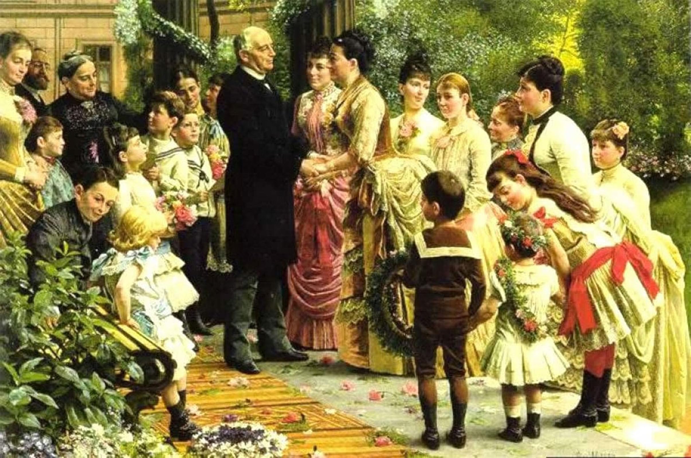 SERENDIPITP Vintage Wall Art Canvas Nordic Poster Canvas Print Picture the Th Birthday of Commercial Councilor Valentin Manheimern by Famous Painter Wall Art Poster for Home Decor 60x90cm