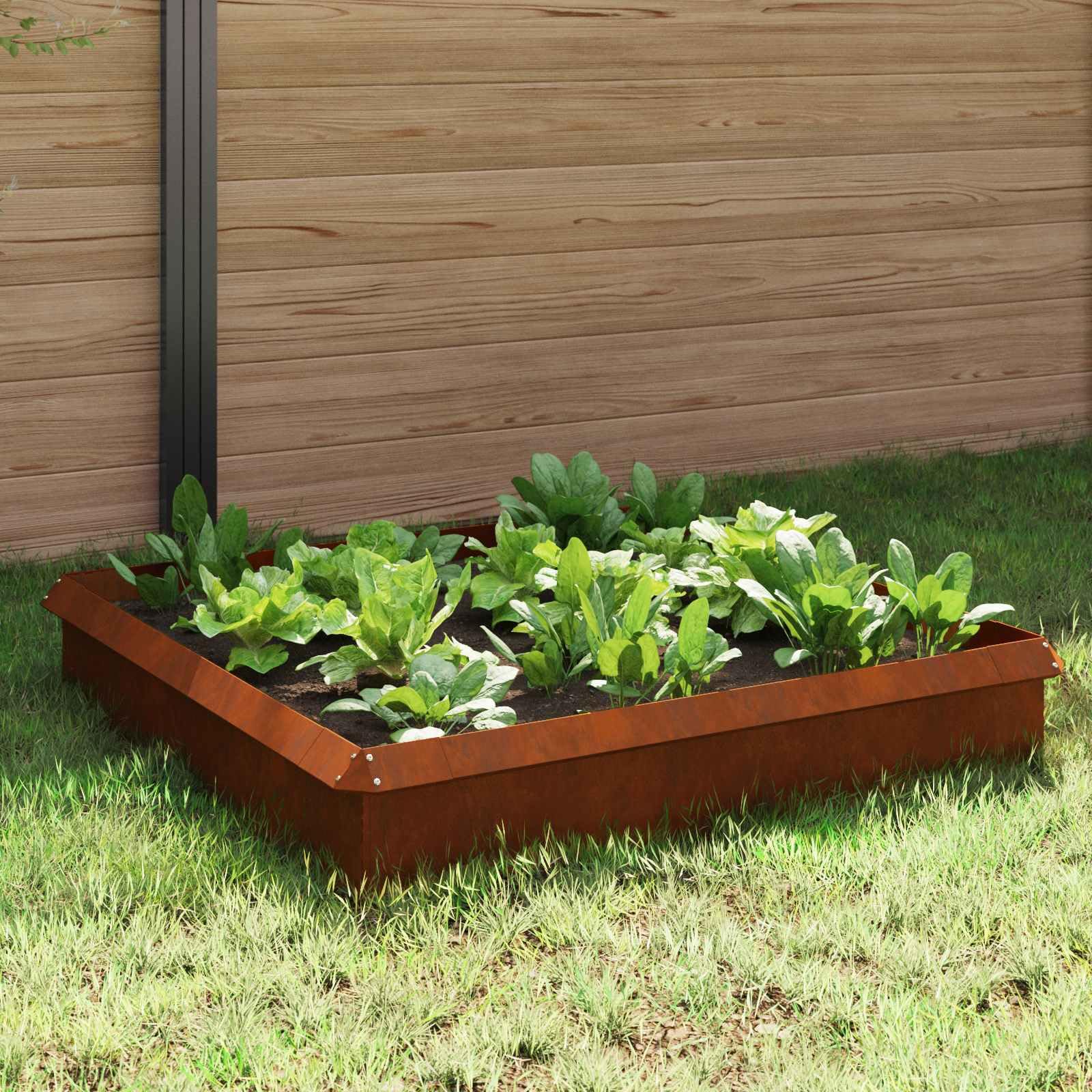 EBZFASO Steel Lawn Edging, Snail Rusty Edging Border Flower 8-20Pc(Weathering steel,8)