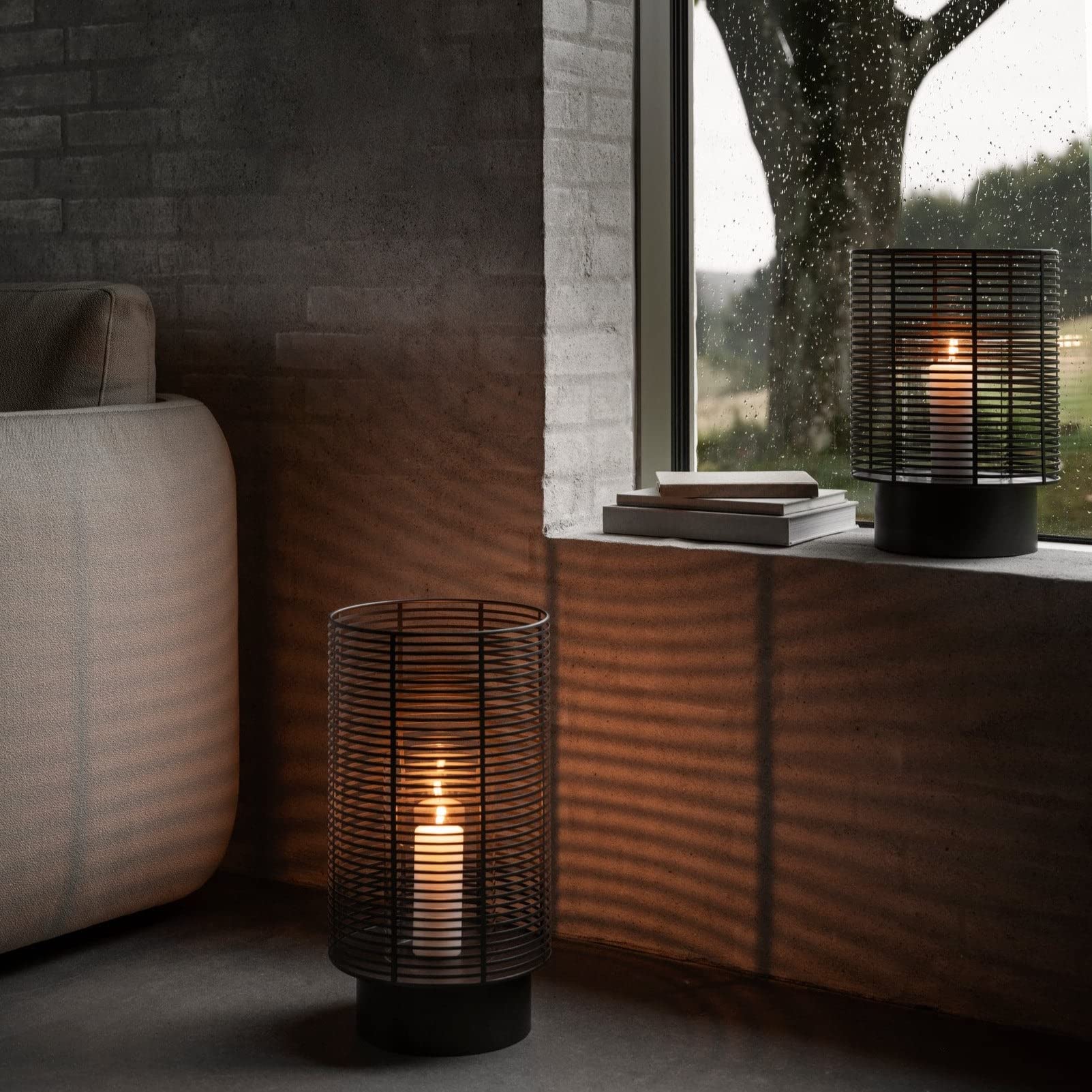 blomus Outdoor Laterne -Olea- | Farbe Silver | Größe L