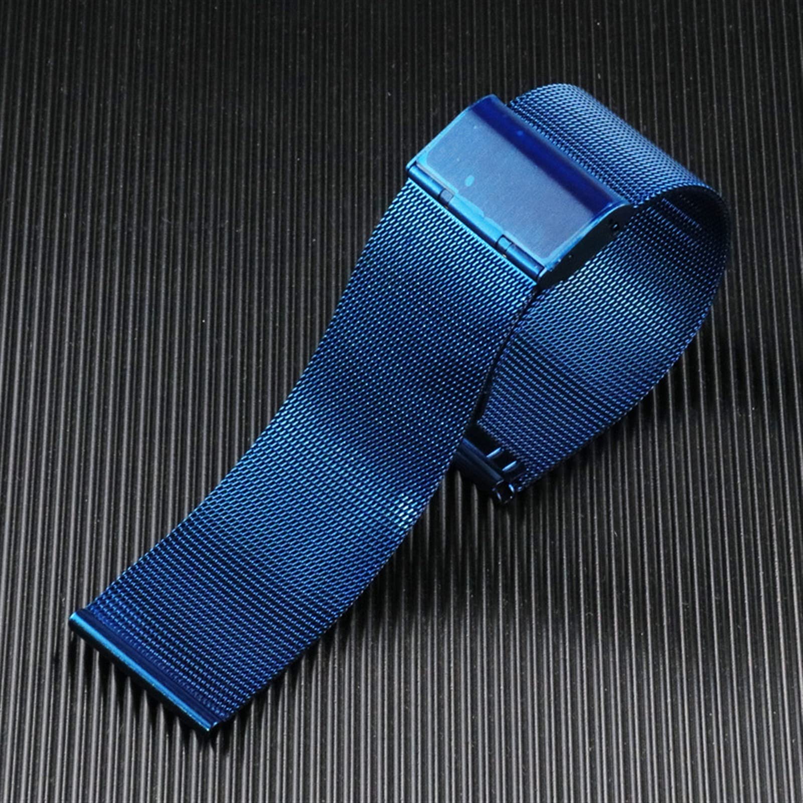 QHQQXN Correa de Reloj Correa sólida de Acero Inoxidable Tres Cuentas Relojes con Correa para Hombres y Mujeres con Accesorios 18/20/22/24/26/28/30 mm