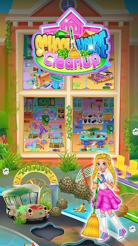 School House Cleanup - Elementary School Cleaning Girl Games & Housekeeping