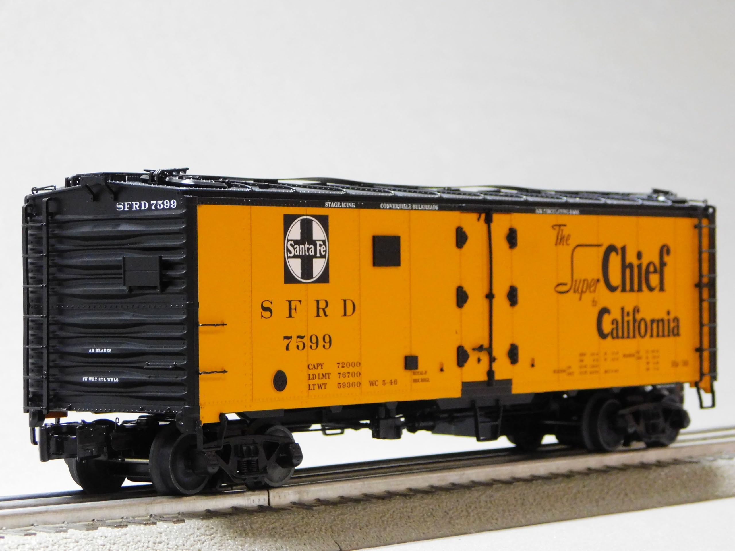 Lionel ATSF Hotbox Reefer #7599 O Gauge Santa fe Rolling Stock Train 2426320