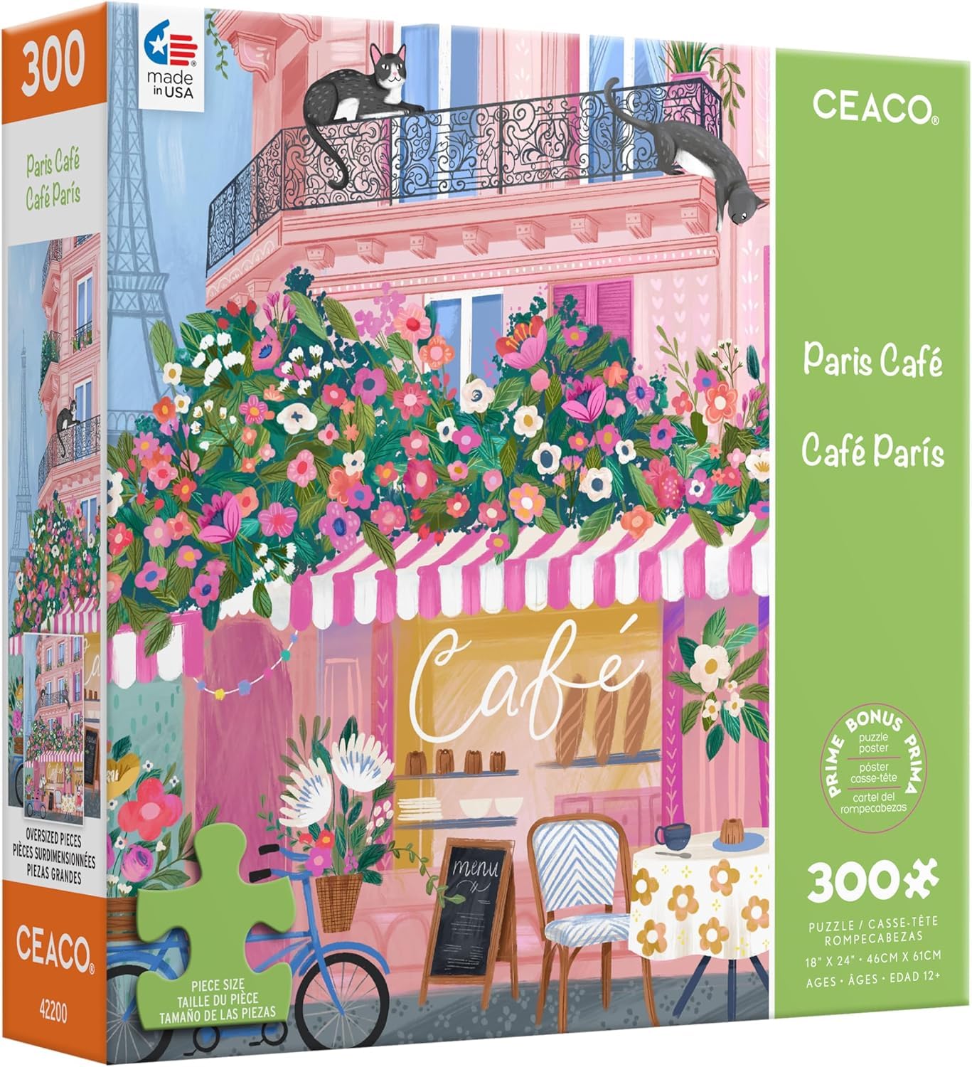 Ceaco - Paris Cafe - 300 Oversized Piece Jigsaw Puzzle