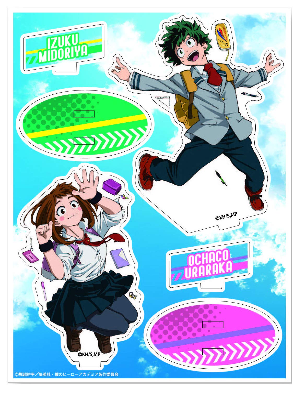 Amazon.co.jp: 僕のヒーローアカデミア 緑谷 ・ お茶子 アクリル