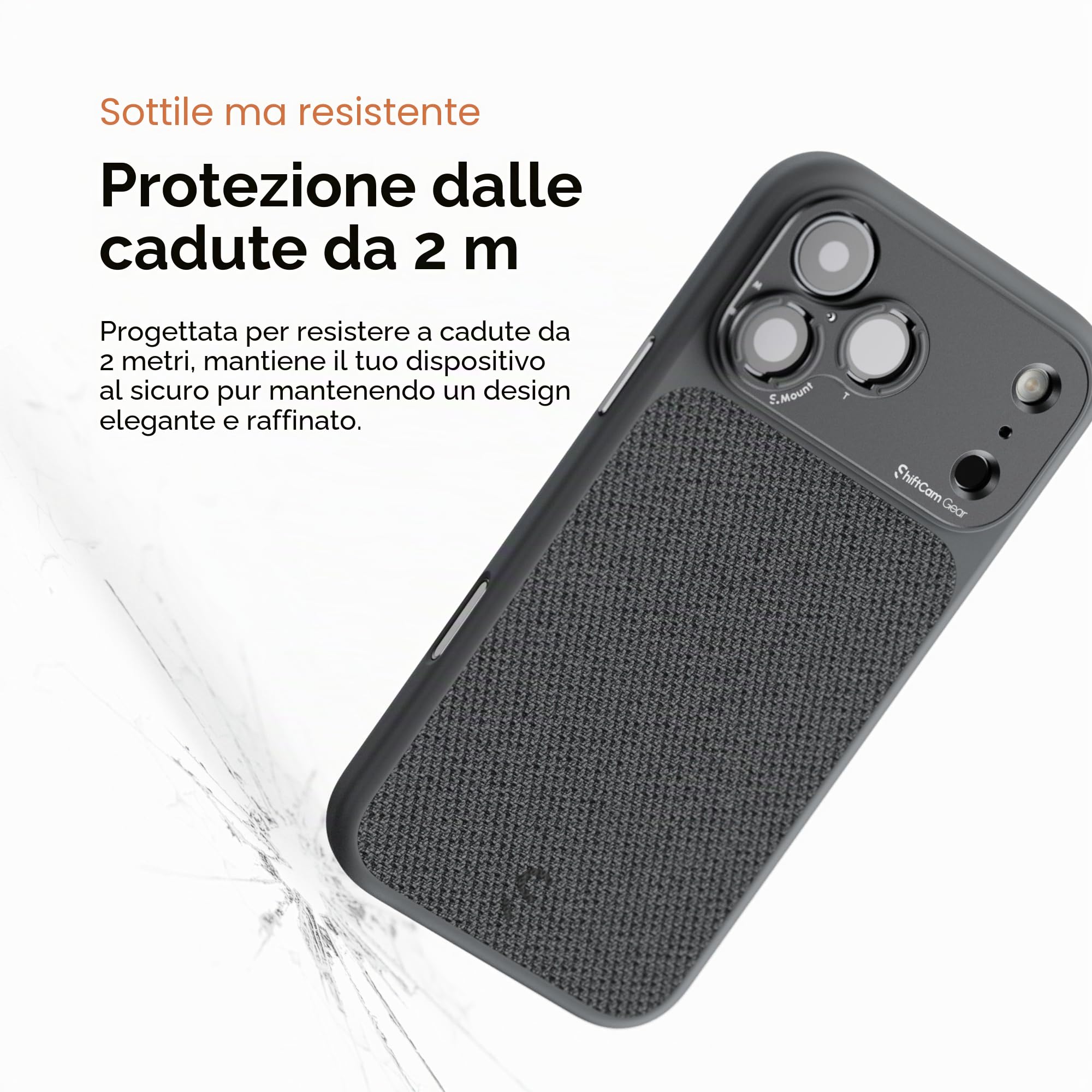 ShiftCam Custodia per fotocamera per iPhone 17 Pro, supporto obiettivo integrato, magnetico, grigio scuro, scatta subito foto fantastiche (iPhone 17 Pro Max)