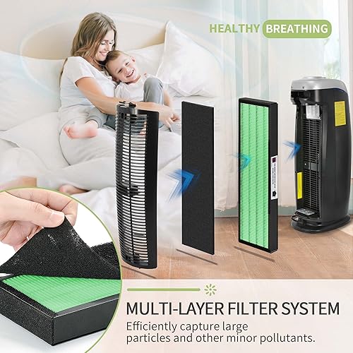 Miniatura 5 de ActualizadoFiltro Nisreen FLT5000 Filter-C True HEPA compatible con filtro Germ-Guardian C AC5250PT AC5000E AC5300B AC5350W para mejorar condiciones