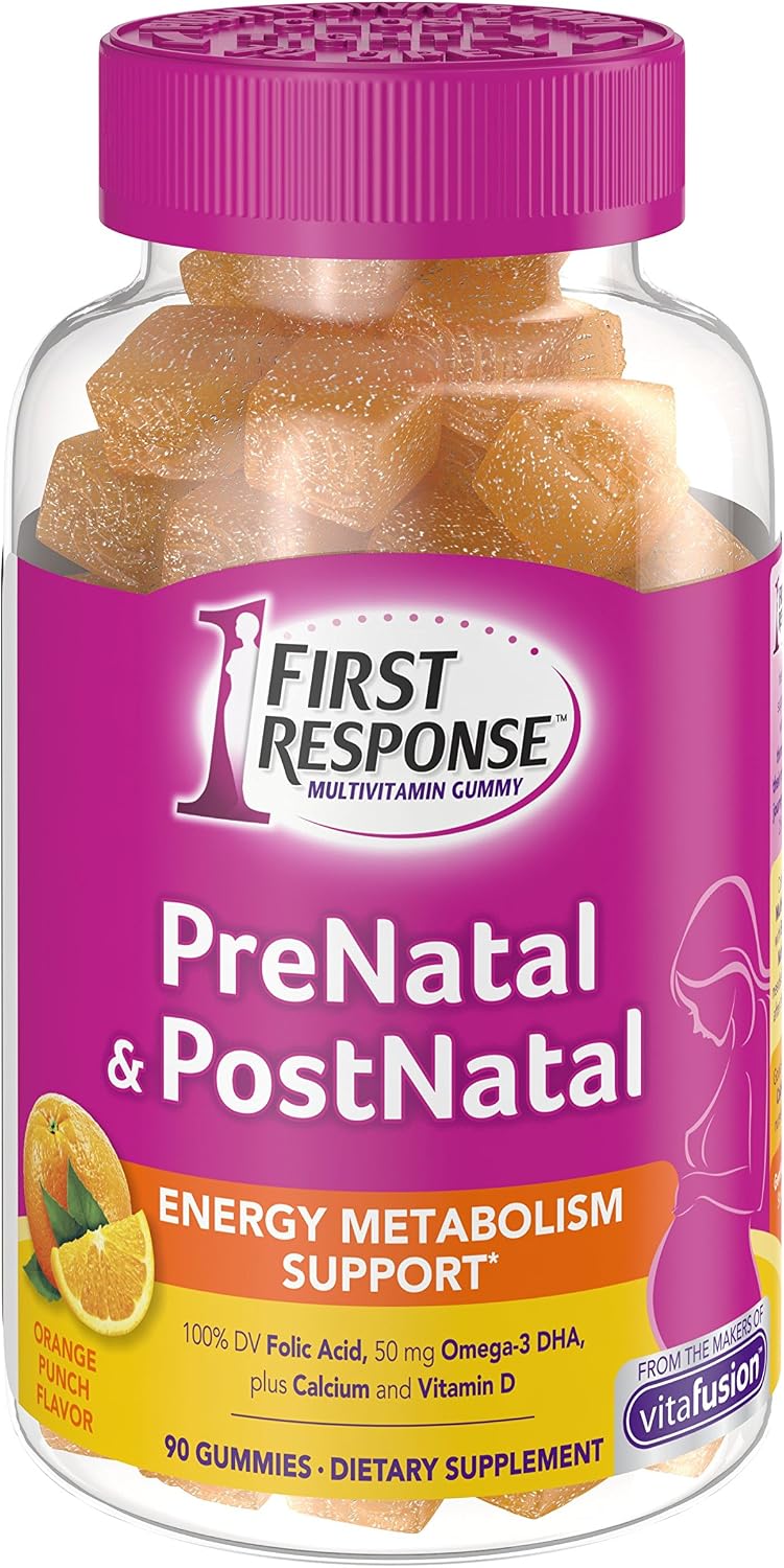 First Response Prenatal and Postnatal Multivitamin Gummy, 90 Count (Packaging May Vary)