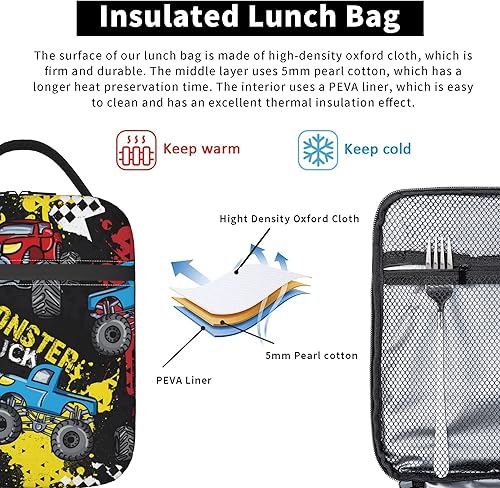 Miniatura 4 de PAYOHTO Bolsa de almuerzo térmica reutilizable para hombres, mujeres y niños, bolsa de comida térmica a prueba de fugas, contenedor para el trabajo,