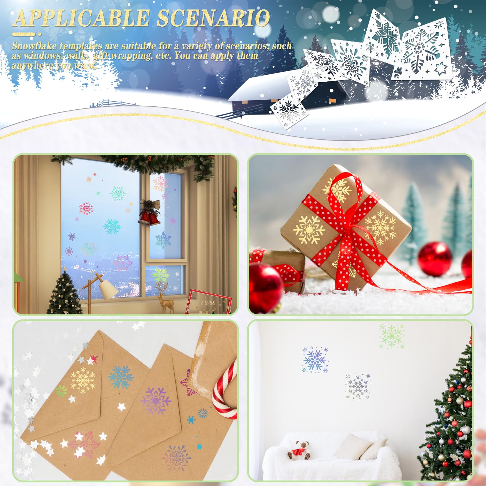Paesaggio di natale bellissimo scenario invernale con alberi di natale