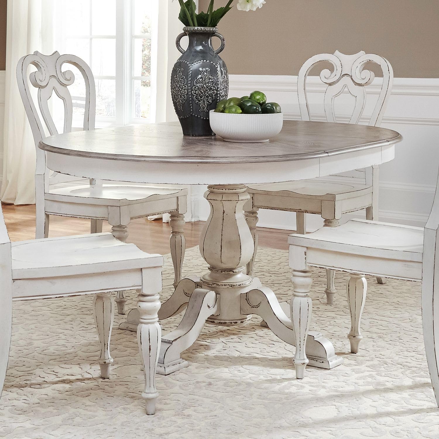 View 1 of *** PARTIAL SET *** Liberty Furniture Magnolia Manor Round Pedestal Dining Table with 12" Leaf