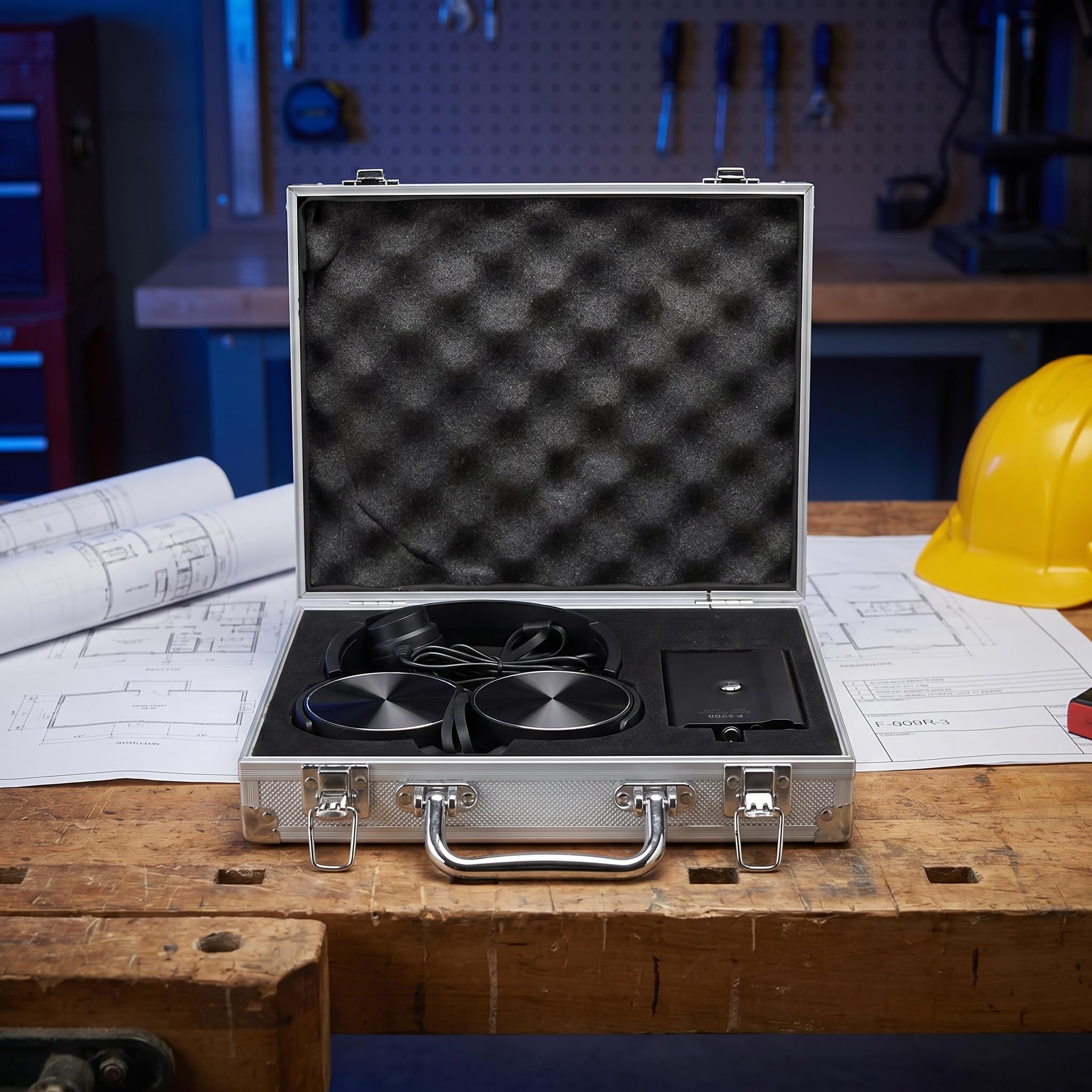 Detector De Fugas De Agua Subterráneas con Auriculares, Buscador De Fugas De Plomería Ajustable De 4 Velocidades para La Detección Y Prevención Eficiente De Fugas En Calefacción por Suelo