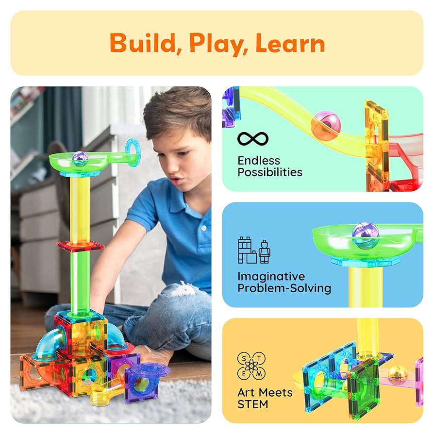 PicassoTilesのトラックランビルディングブロック用マーブル 8個 PicassoTilesトラックラン ビルディング ブロック用 マーブル 8