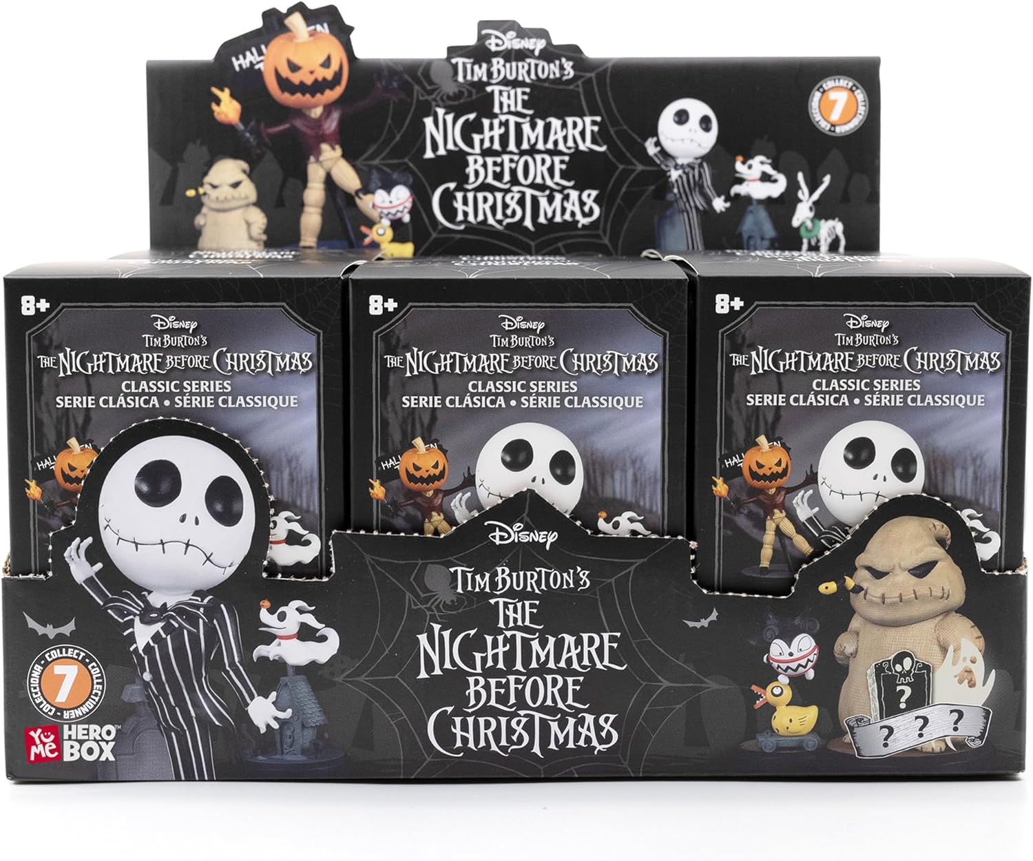 YuMe Disney's The Nightmare Before Christmas Classic Series Hero Box - Blind Box (6 Pack) 4" Collectible Toy Figurines, Holiday Decor, Jack Skellington, Gifts for Boys, Girls, and Kids Ages 8+