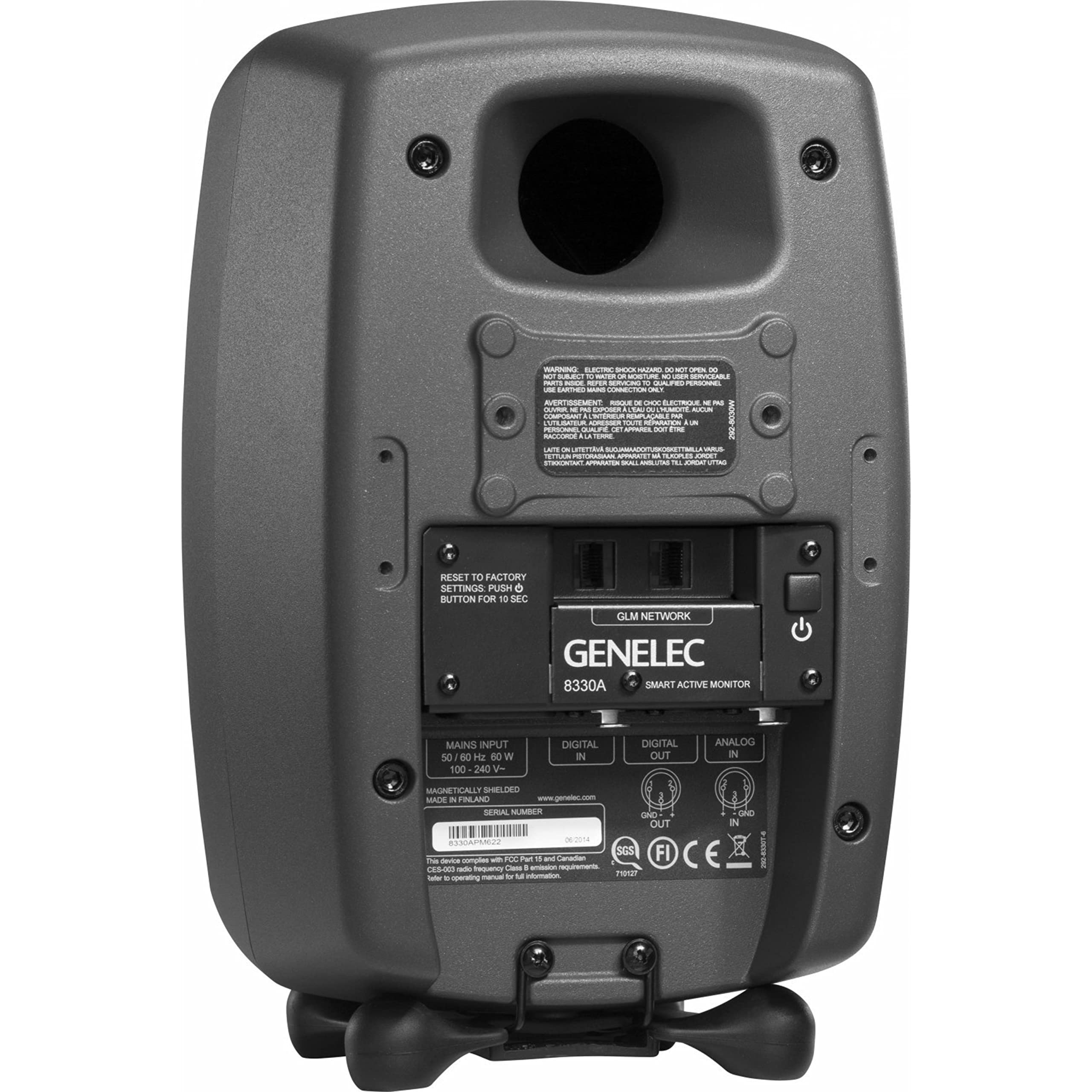 Genelec 8330APM 100W Black Loudspeaker (2-Weg, Wired, XLR, 100 W, 45-23000 Hz, Schwarz)