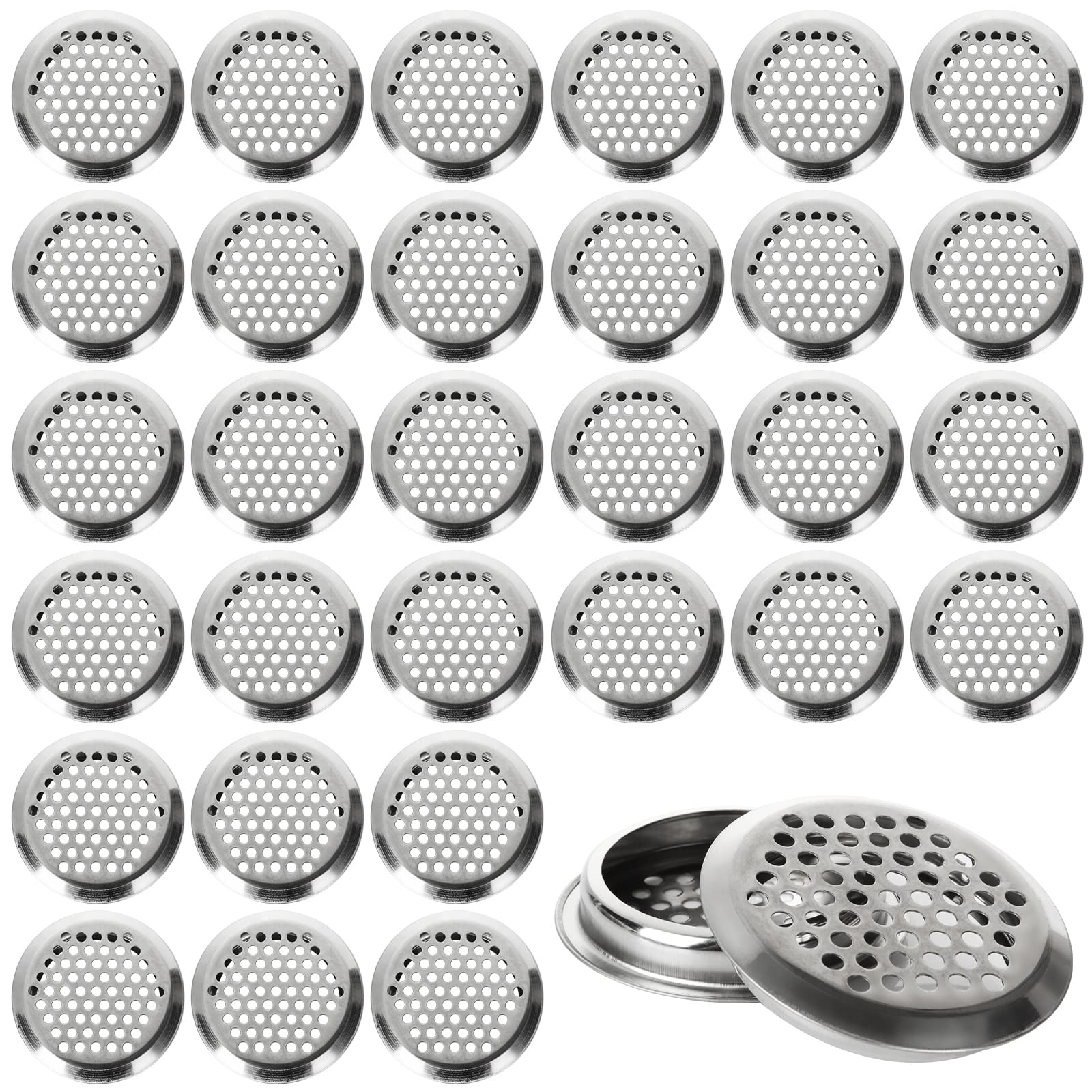 Buy PETTYOLL 50PCS 53MM Stainless Steel Round Mesh Hole Air Vents, Circular Soffit Vent for