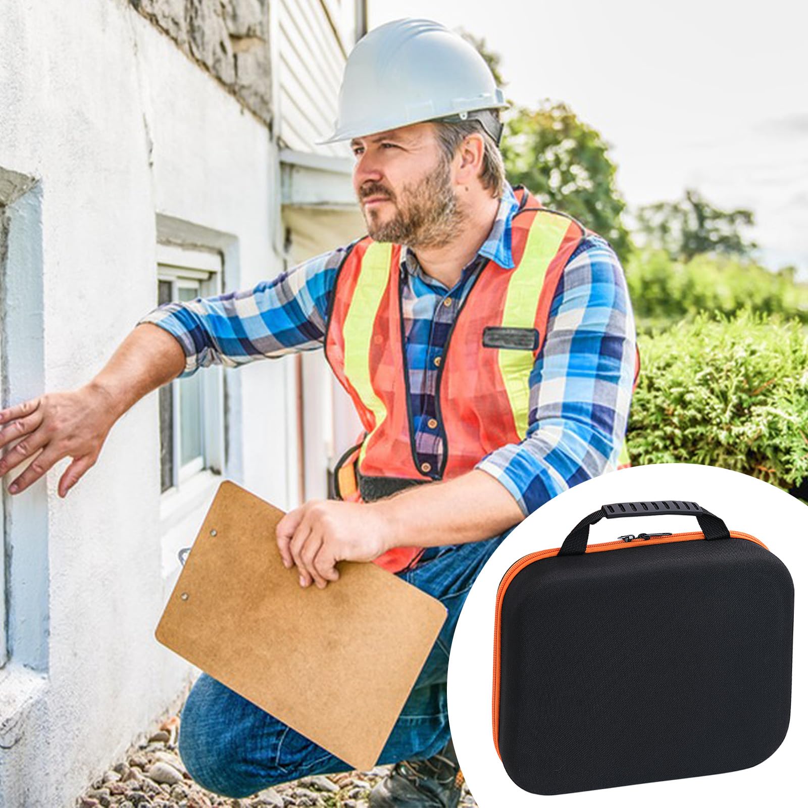 Custodia per Accessori per Trapano Elettrico,Borsa per attrezzi con scatola,Borsa rigida in EVA nera,27 * 22 * 7.5 CM