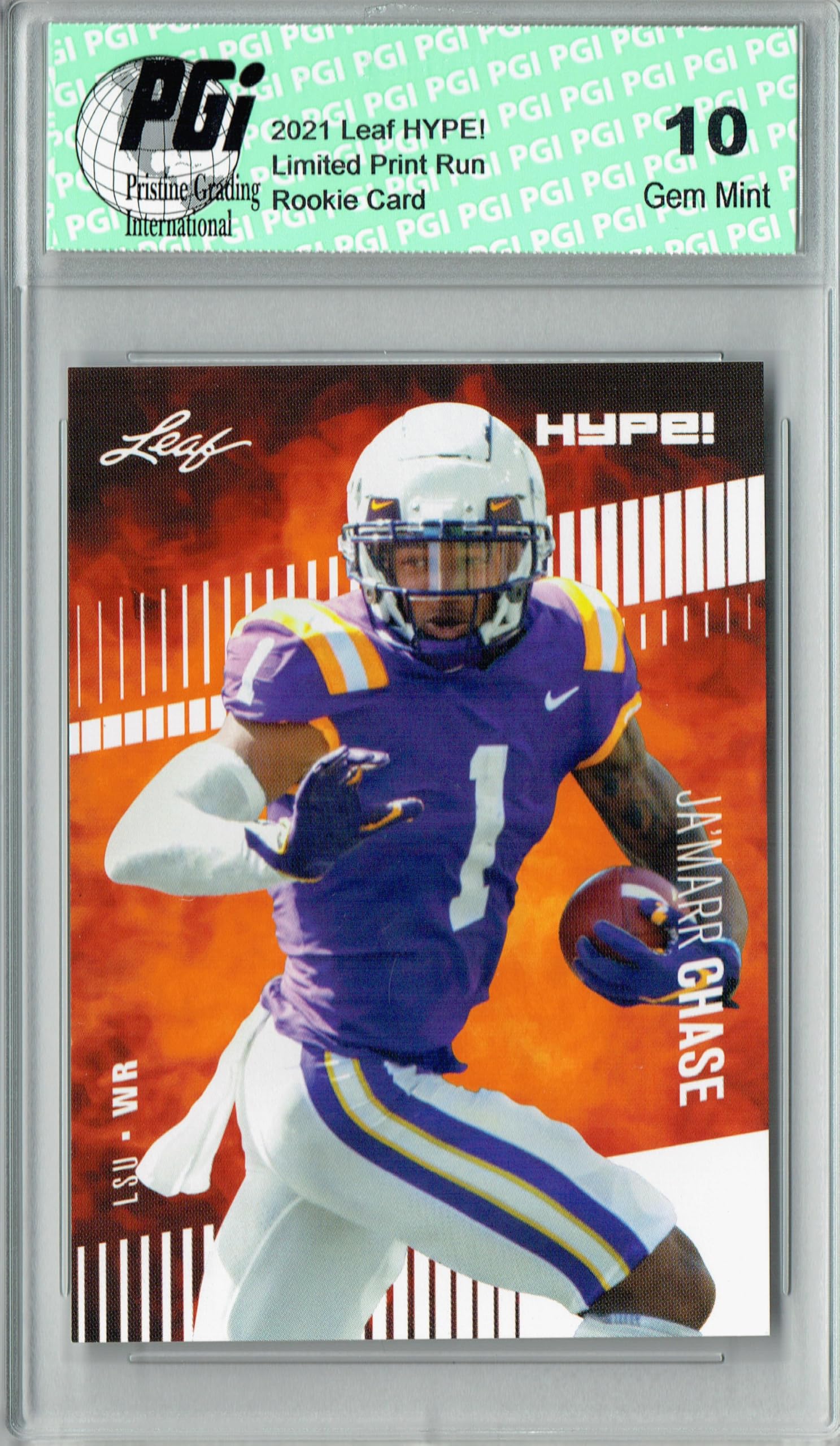 Amazon.com: Ja'Marr Chase 2021 Leaf HYPE! #52 Only 5000 Made
