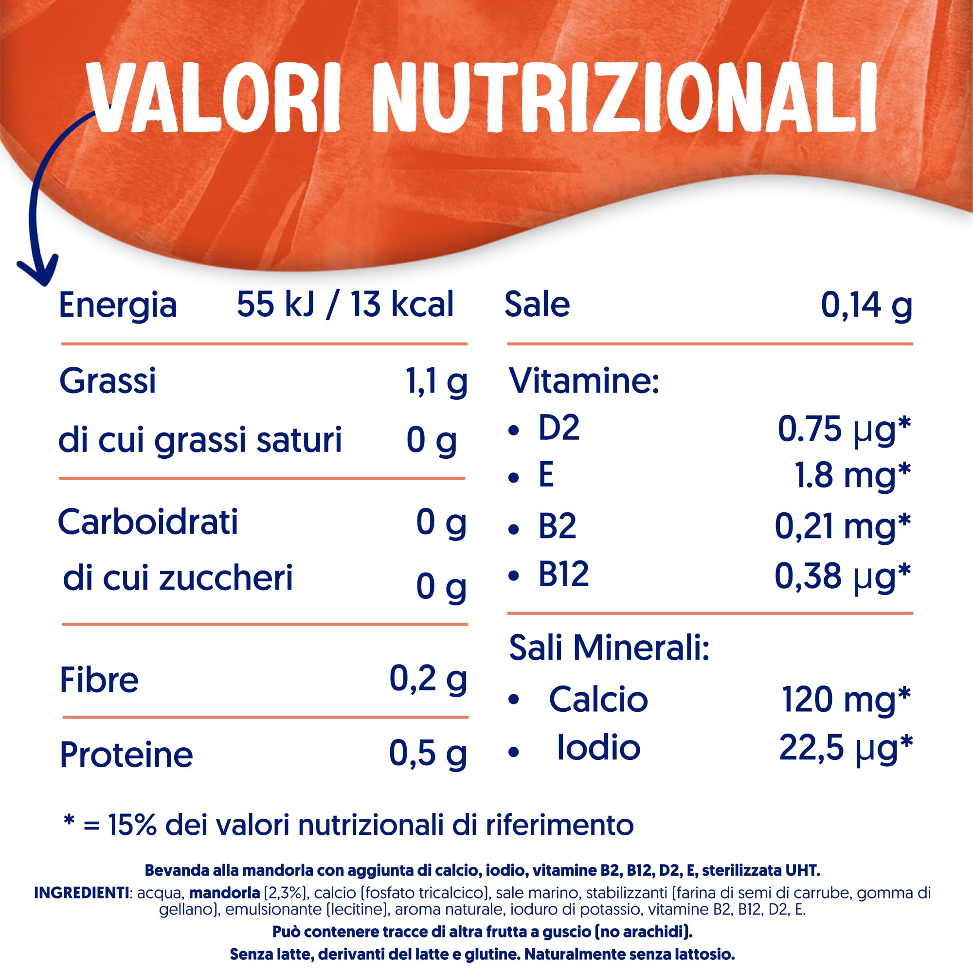 ALPRO SENZA ZUCCHERI, Bevanda alla MANDORLA, Naturalmente Senza Lattosio, con Vitamine B2, B12, D2, E - 8 confezioni x 1 Litro