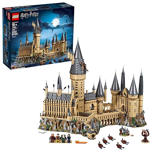 LEGO Harry Potter Hogwarts Castle 71043 Building Set - Model Kit with Minifigures, Featuring Wand, Boats, and Spider Figure, Gryffindor and Hufflepuff Accessories, Collectible for Adults and Teens