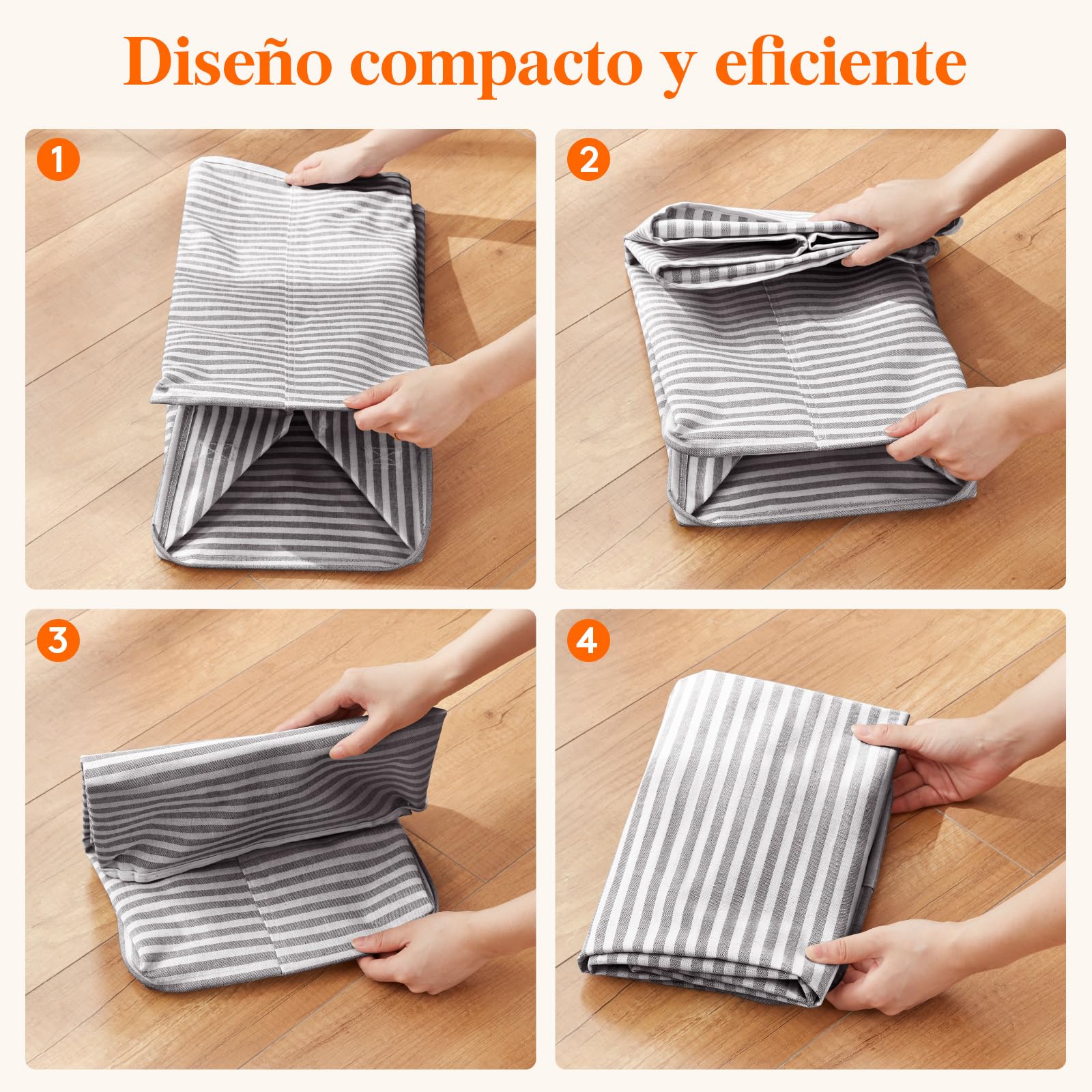 Lifewit Cesto Ropa Sucia Plegable 100L Gris