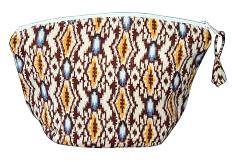 HVE Printed Makeup Pouch for Womens | Stylish Pouches for Makeup Accessories & Travel Organiser, Cosmetic Pouch, Toiletry Make up Bag for Girls|Multicolor