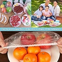 Vista 5 de 300 bolsas de conservación fresca, fundas elásticas para conservar alimentos, fundas ajustables para tazones, para comida sobrante y preparación