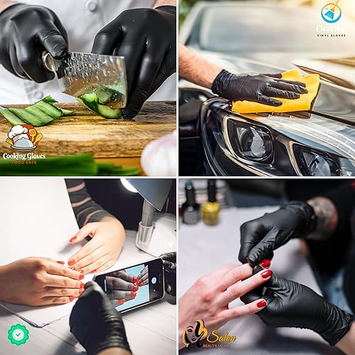 Miniatura 2 de Abnili Disposable Gloves, Vinyl Gloves, 4.5Mil, Medium, Gloves Disposable Latex Free, Powder Free, Cleaning Gloves, Food Safe