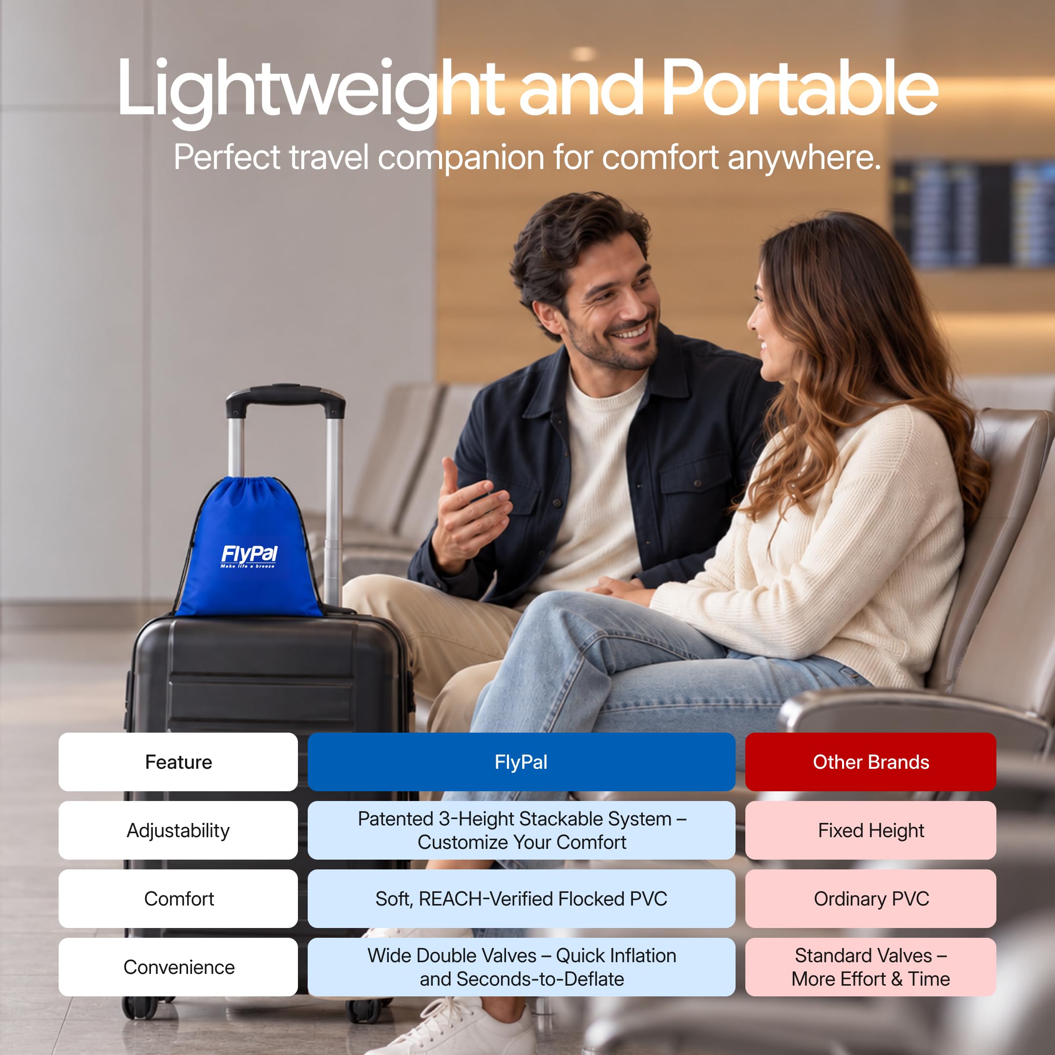 Amazon.co.jp: Flypal エアー フットレスト 足置き オットマン 足枕