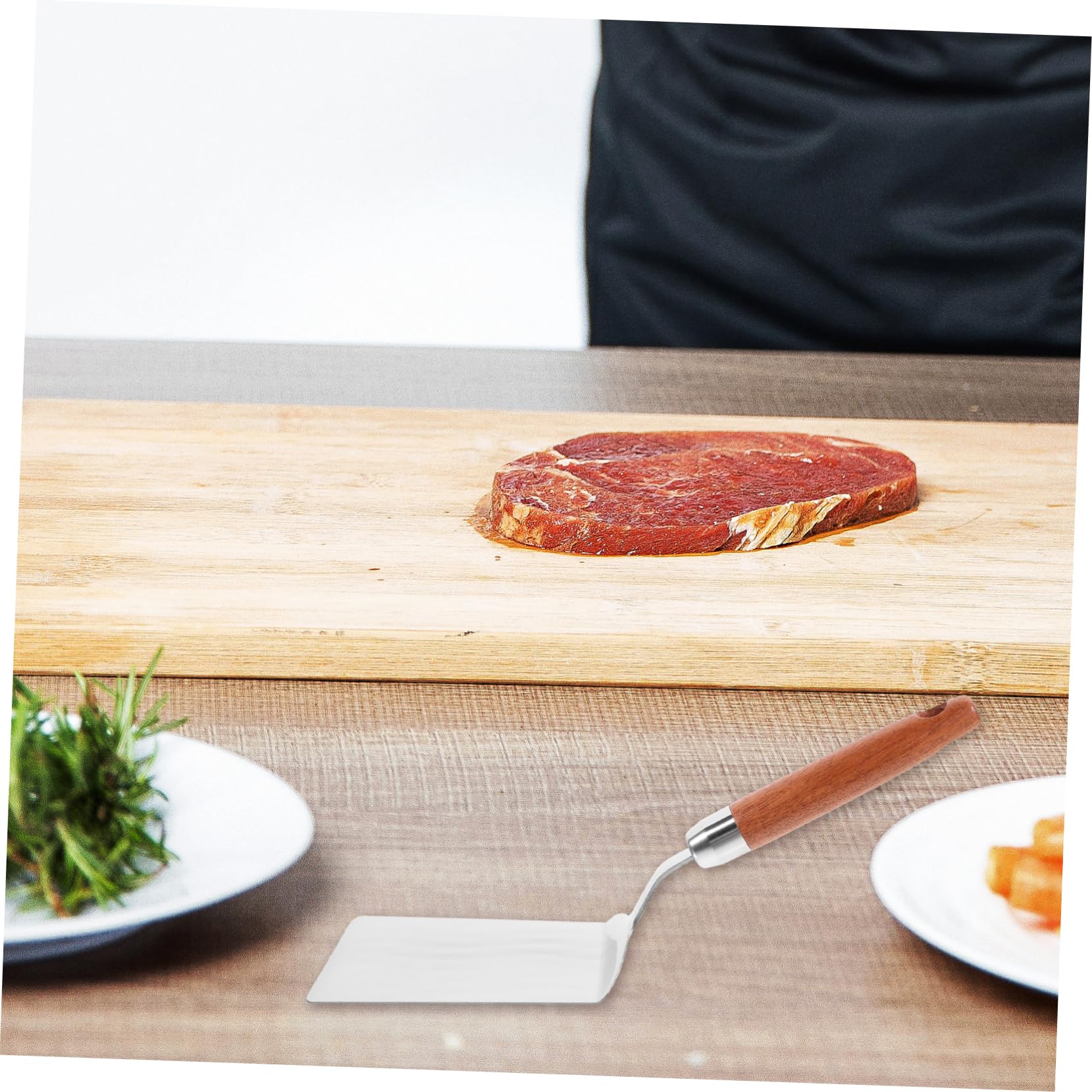 Ciieeo 4stücke Edelstahl Grillspachtel Mit Holzgriff Hochwertiger Pfannenwender Für Steak Pfannkuchen Und Pizza Hitzebeständig Rutschfeste Oberfläche Spülmaschinengeeignet