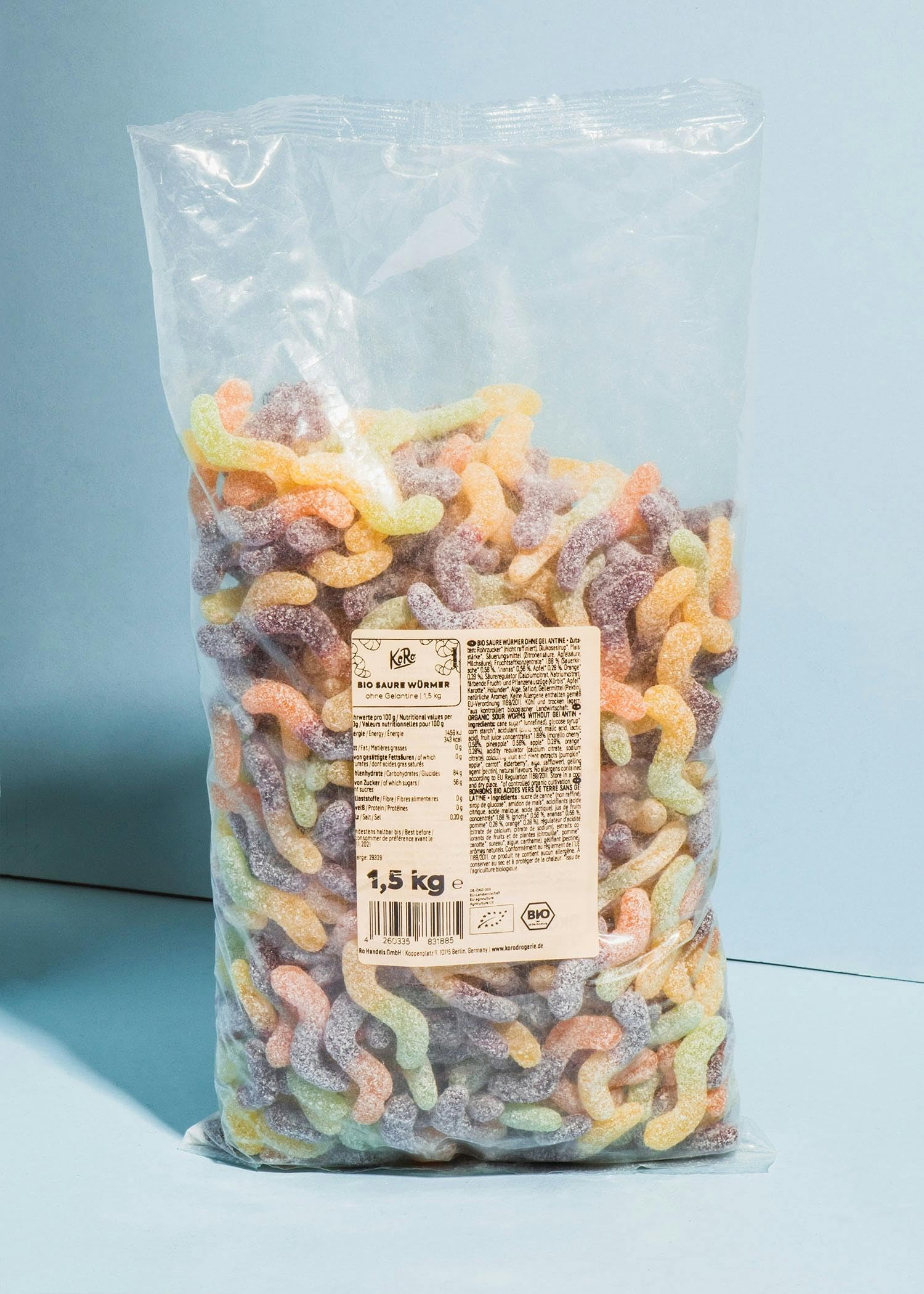 KoRo - Bio Saure Würmer ohne Gelatine 1,5 kg