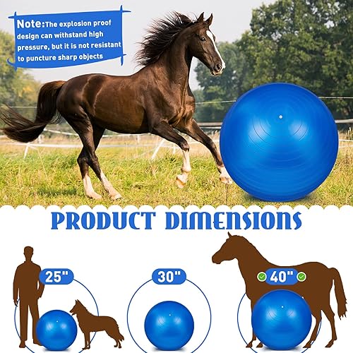 Miniatura 2 de 2 pelotas de caballo de 40 pulgadas para jugar, pelota de caballo grande para caballo, pelota de pastoreo grande para caballo, pelota de fútbol,