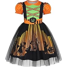 WonderBabe Pirate Costume Kids Puff Sleeve Tulle Dress Toddler Pirate Outfit Girls Birthday Party Halloween Dress Up Clothes