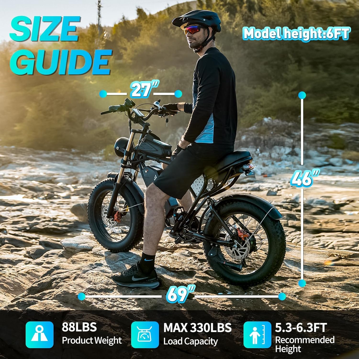 C20 Bicicletta elettrica con batteria rimovibile da 52 V 40 Ah/48 V 20 Ah/48 V 15,6 Ah, pneumatici da 20 x 4 pollici, freni idraulici a 7 velocità. Bicicletta elettrica fuoristrada per tutti i terreni