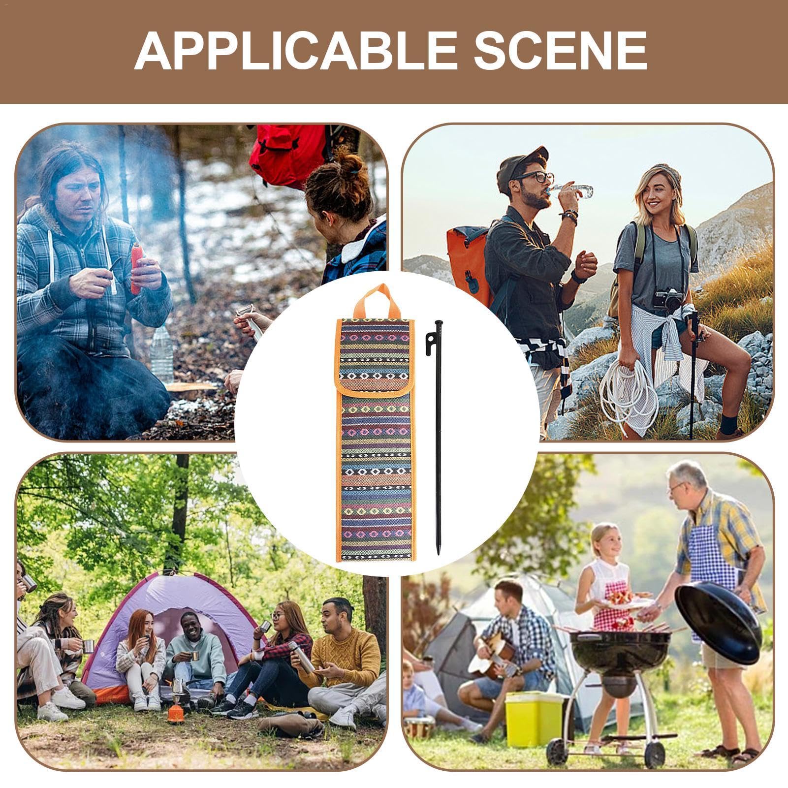 Ensemble de piquets de tente – Sac de rangement pour piquets de sol | crochets | Sac de rangement pour piquets de tente de camping en plein air, sac de rangement robuste pour piquets de tente de